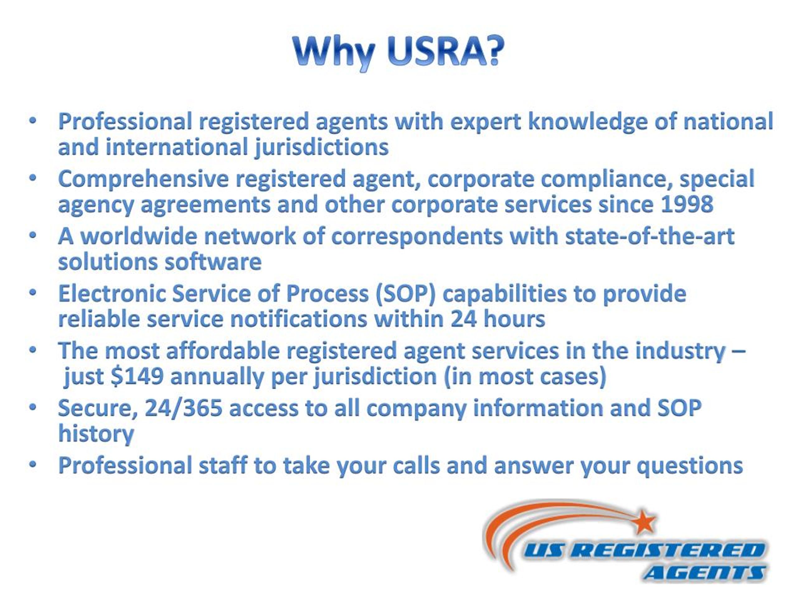 PPT United States Corporation Agents PowerPoint Presentation, free