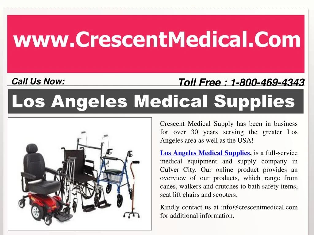 PPT Los Angeles Medical Supplies Online Healthcare services