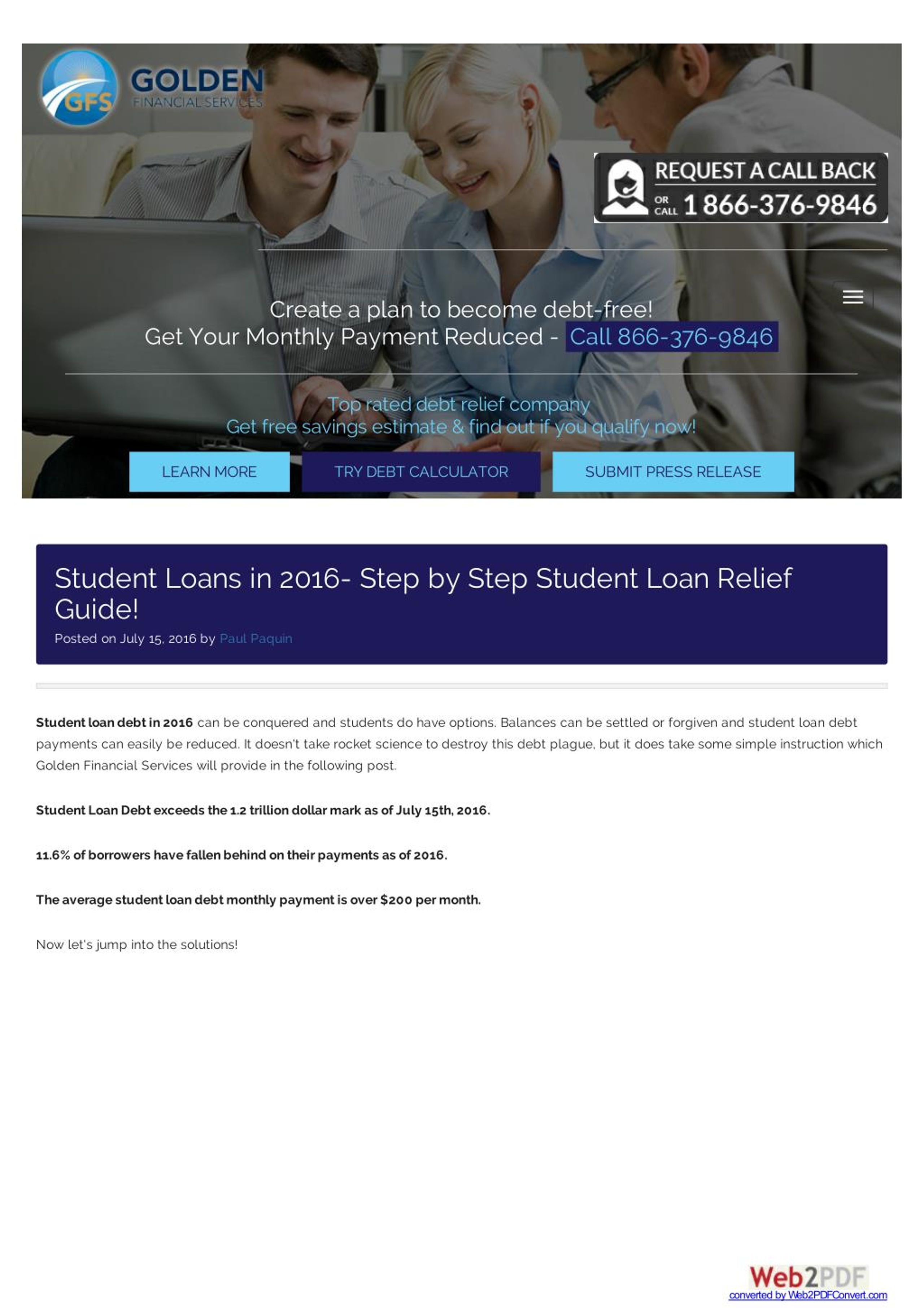 PPT Student Loans in 2016 Step by Step Student Loan Relief Guide