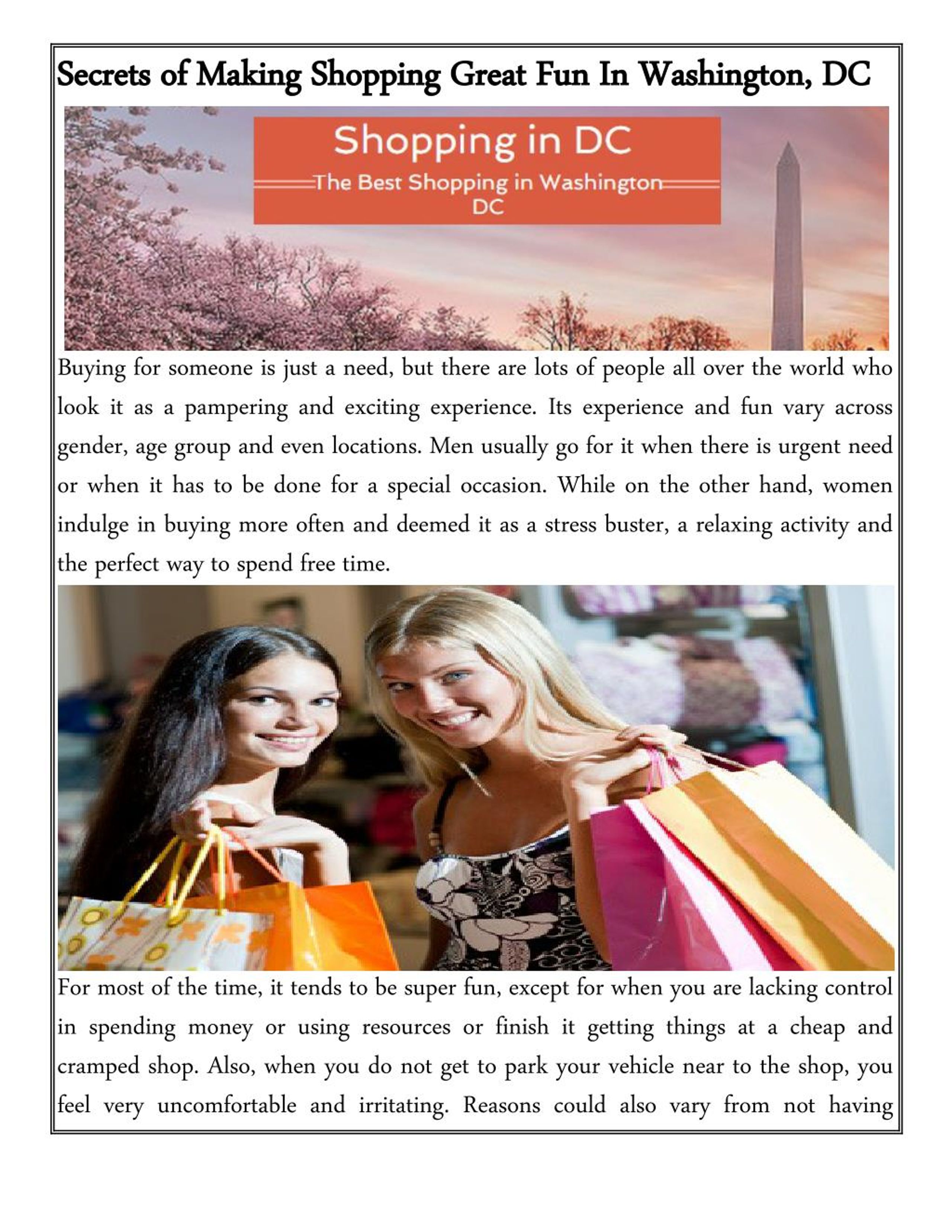 PPT Best Shopping In Dc PowerPoint Presentation, free download ID