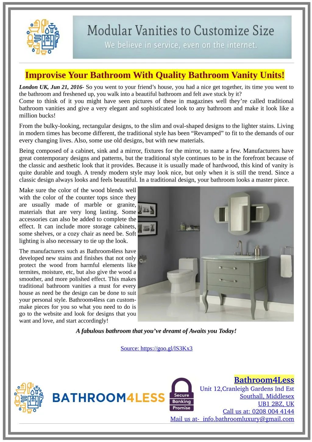 PPT Improvise Your Bathroom With Quality Bathroom Vanity Units