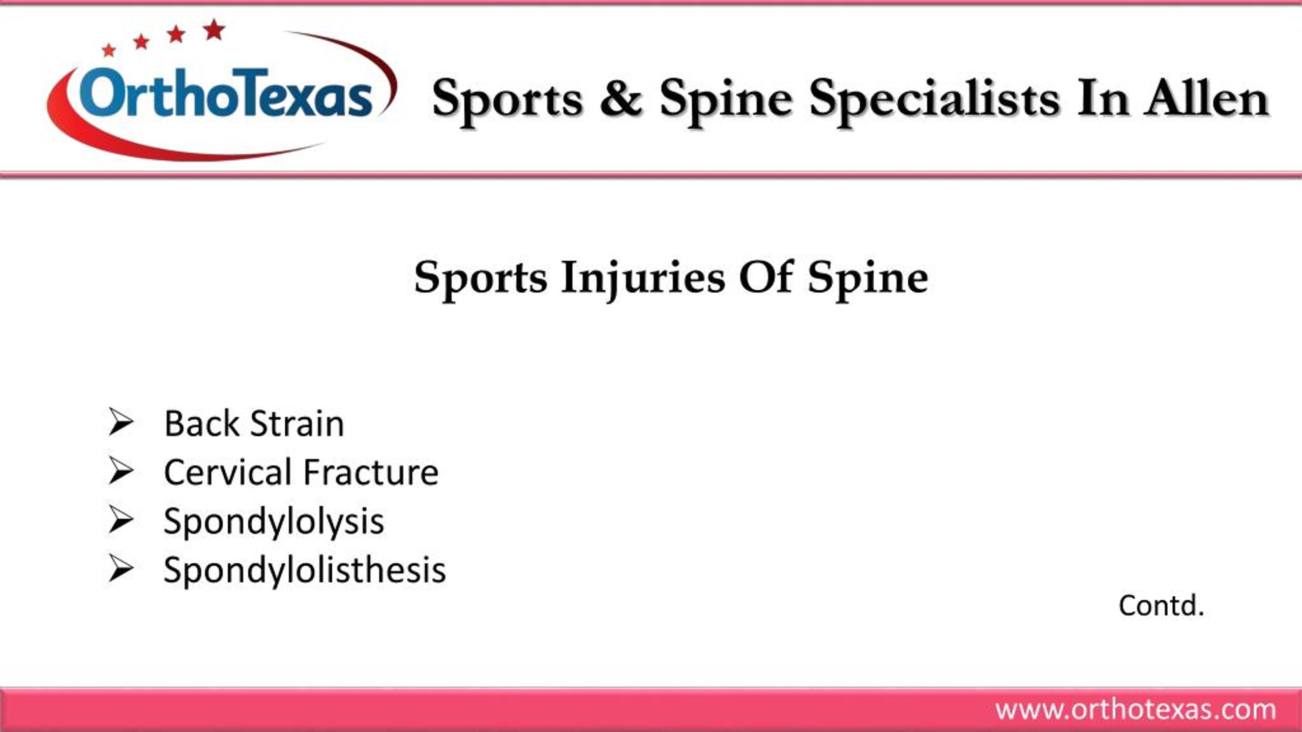 PPT Sports & Spine Specialists In Allen PowerPoint Presentation, free