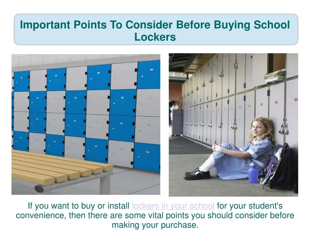 PPT Important Points To Consider Before Buying School Lockers