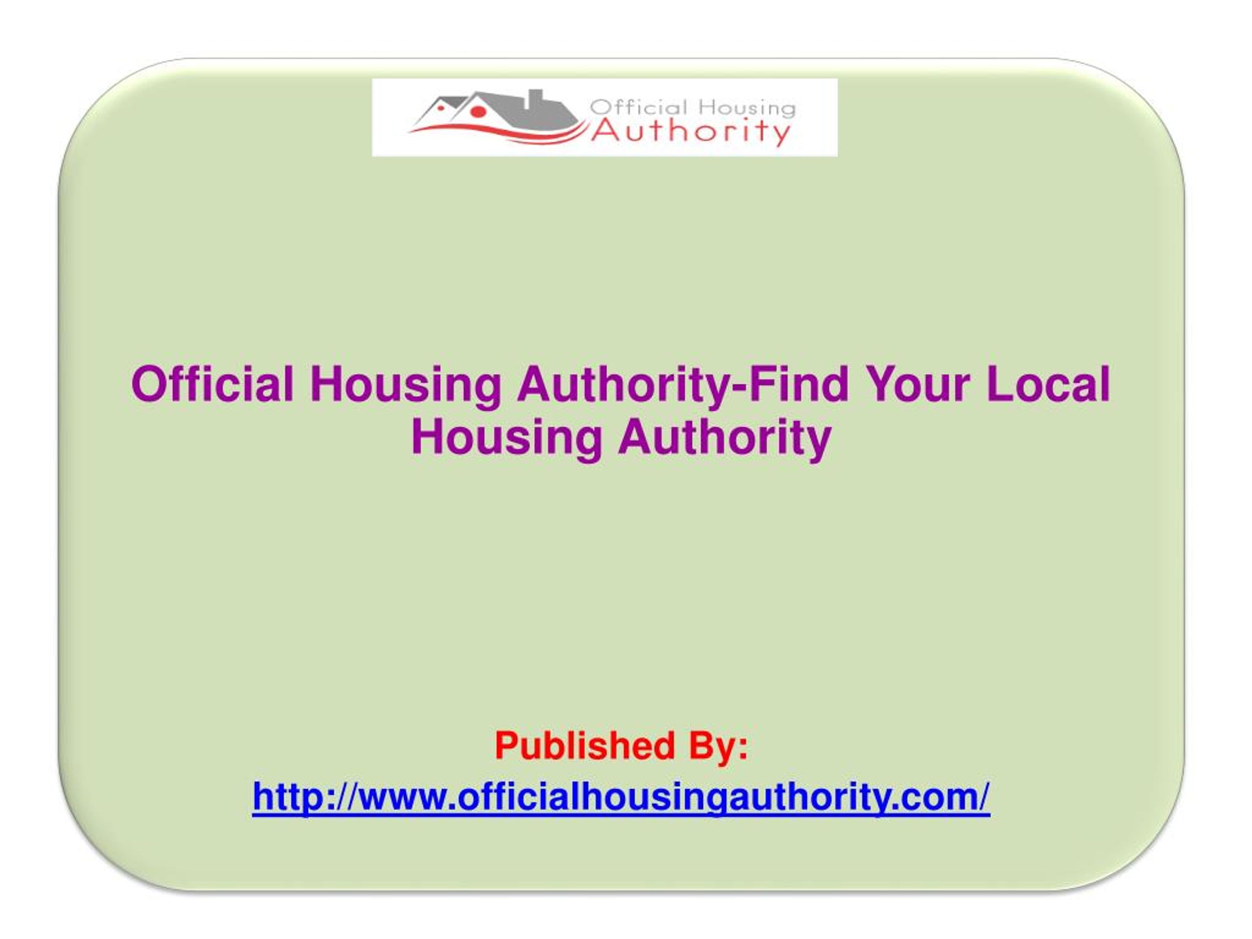 PPT Find Your Local Housing Authority PowerPoint Presentation, free