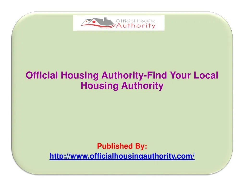 PPT Find Your Local Housing Authority PowerPoint Presentation, free