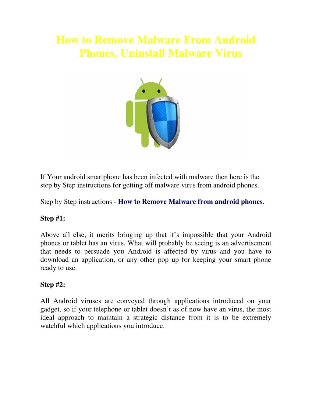 PPT How to Remove Malware From Android Phones, Uninstall Malware