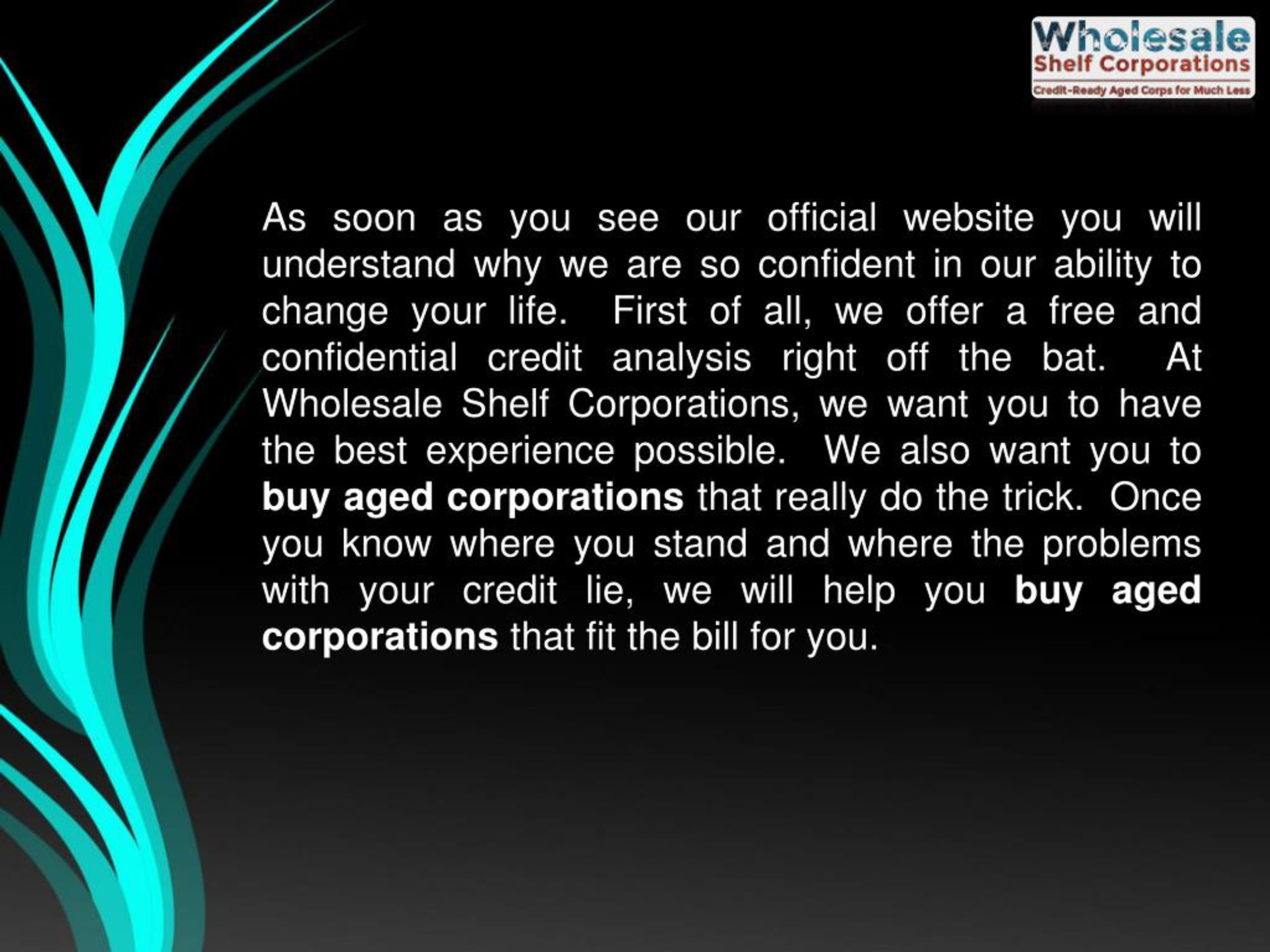 PPT Buy Aged Corporations from Wholesale Shelf Corporations and