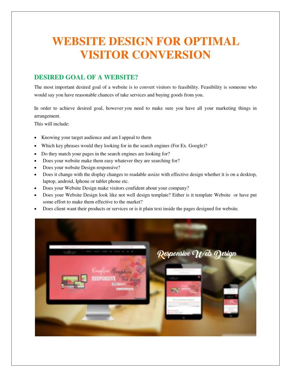 PPT Website Design for Optimal Visitor Conversion PowerPoint