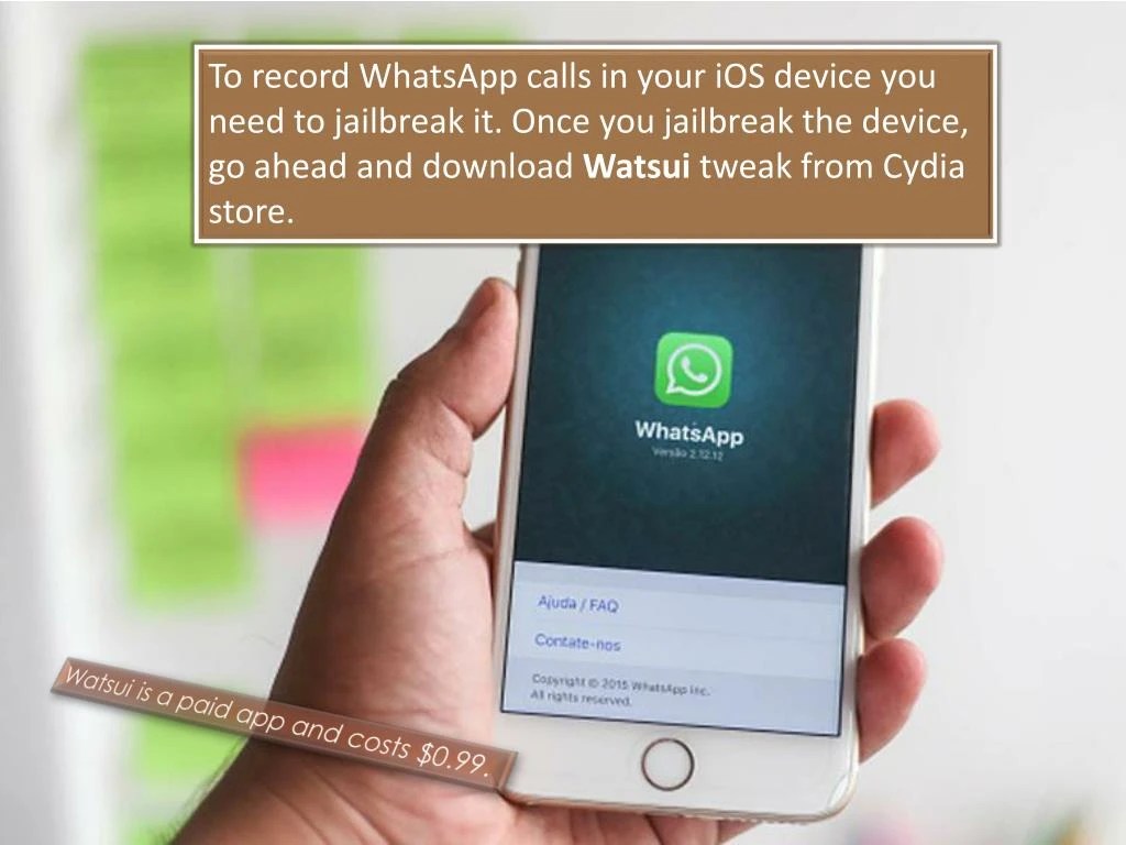 PPT How to record WhatsApp call in iPhone or iPad ? PowerPoint