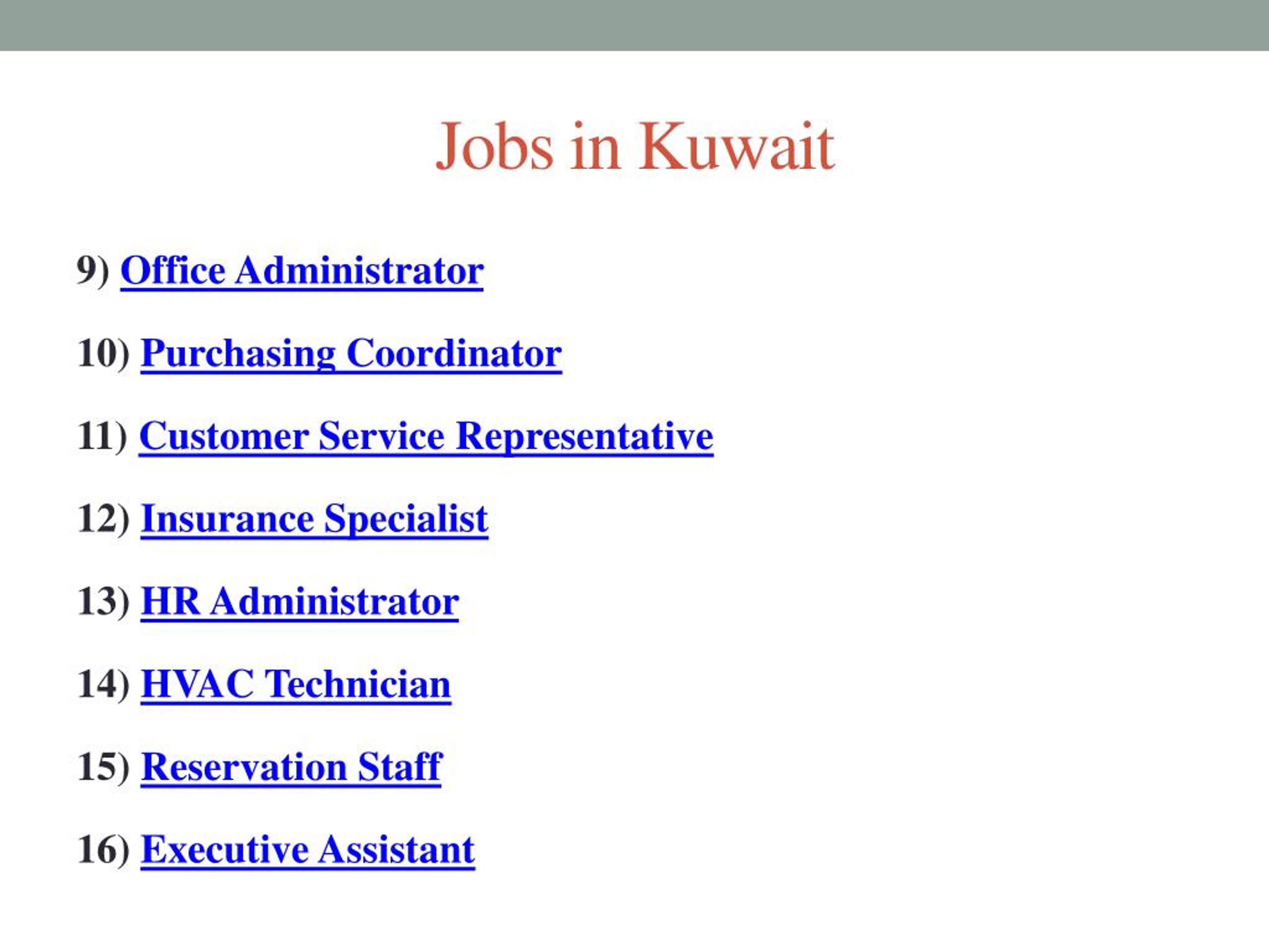 PPT Jobs in Kuwait PowerPoint Presentation, free download ID7381710