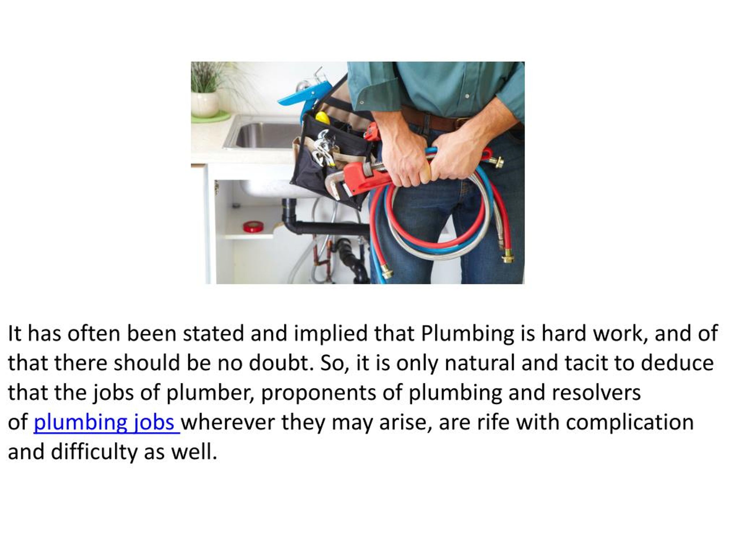 PPT Responsibilities of a Plumber during a Plumbing Job PowerPoint