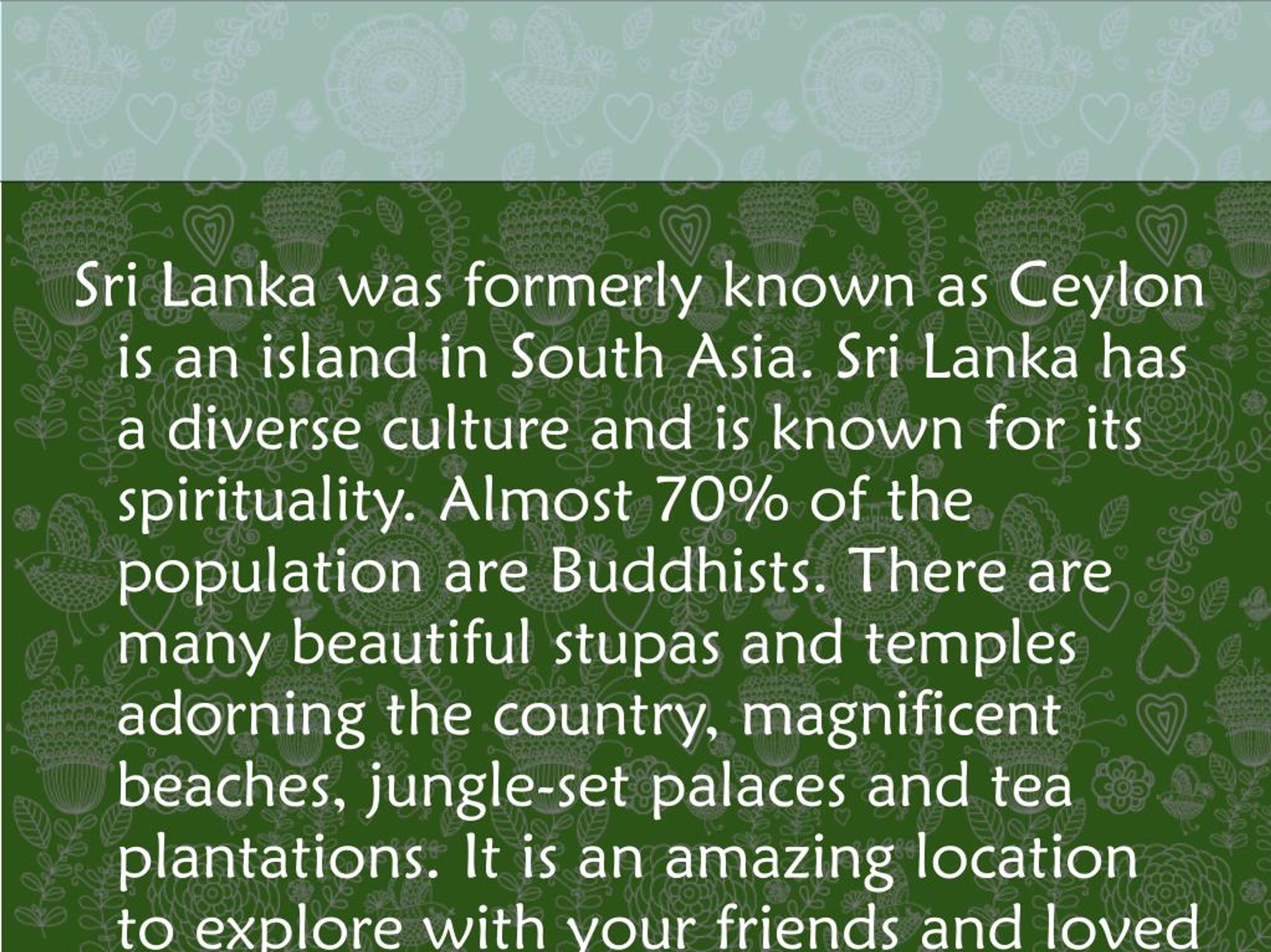 PPT Some Interesting Facts About Sri Lanka PowerPoint Presentation