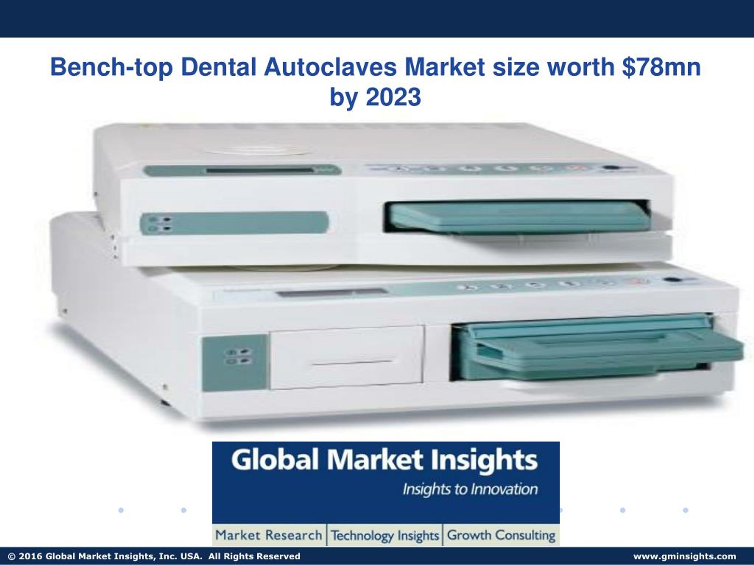 PPT Benchtop Dental Autoclaves Market size worth 78mn by 2023