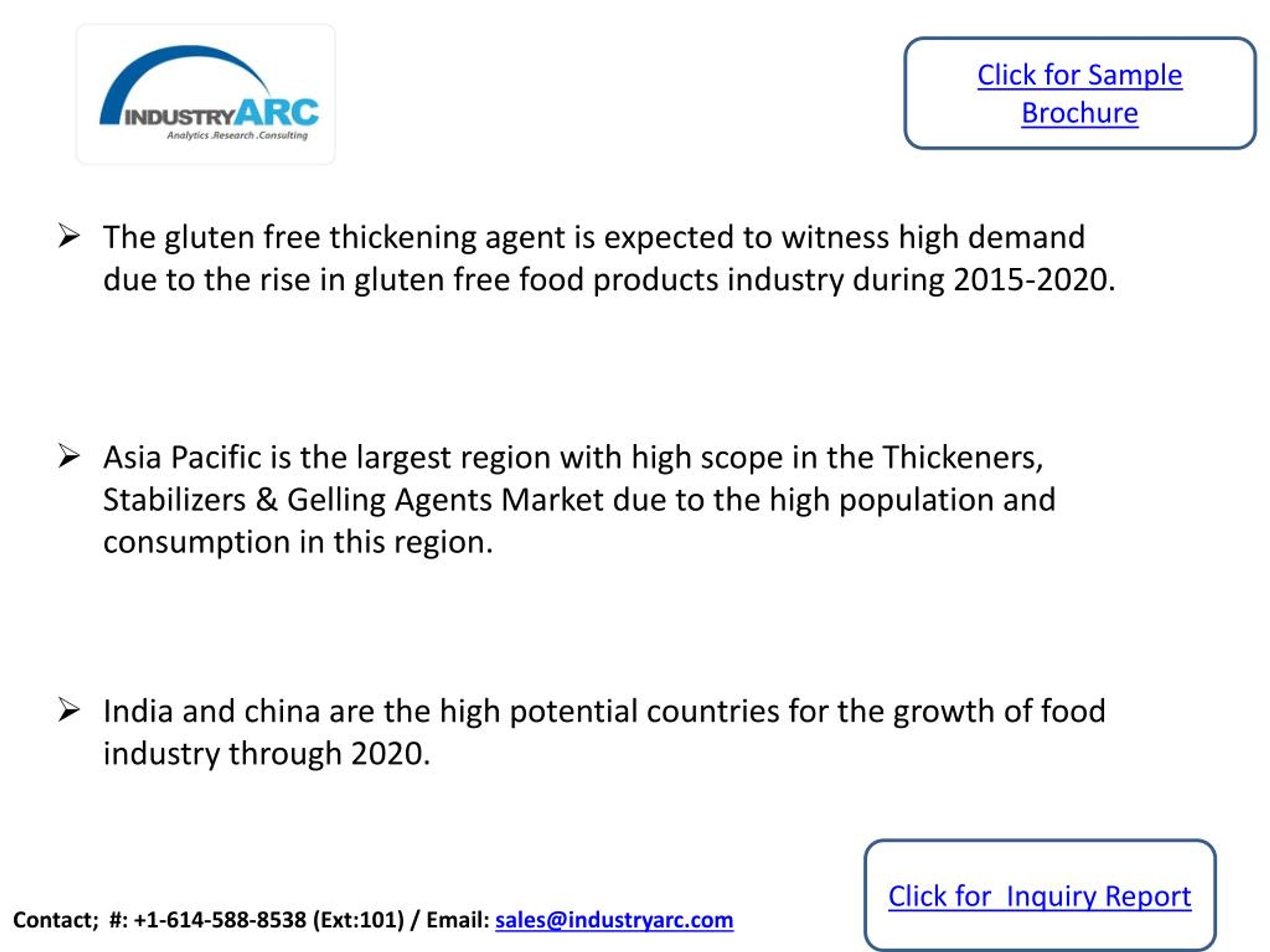 PPT Thickeners, Stabilizers & Gelling Agents Market increasing scope
