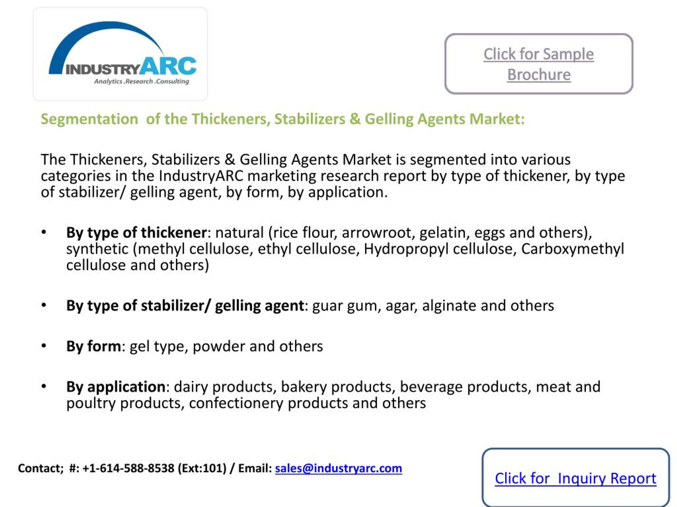 PPT Thickeners, Stabilizers & Gelling Agents Market increasing scope