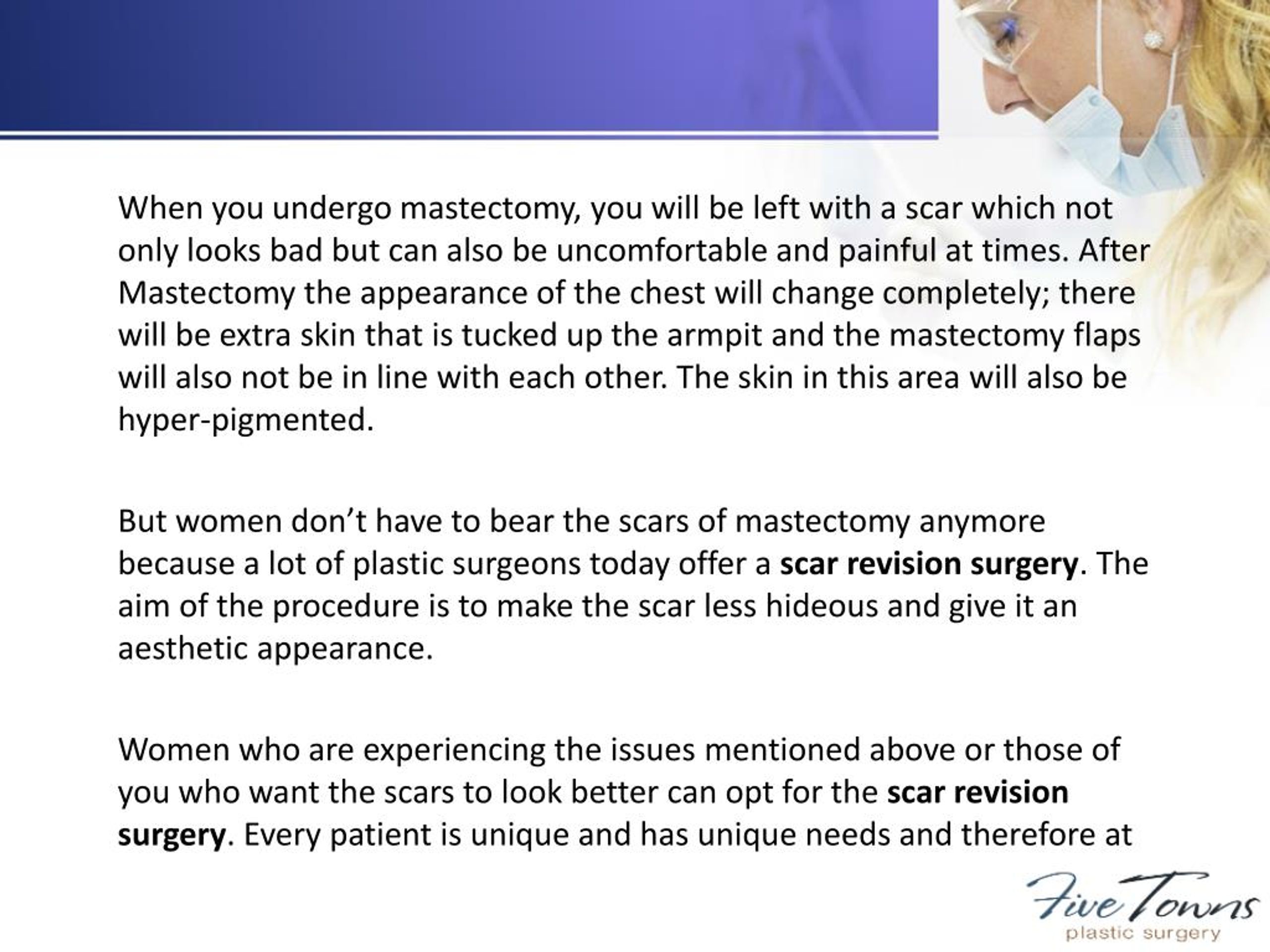 PPT Mastectomy Scar revision surgery PowerPoint Presentation, free download ID7385316