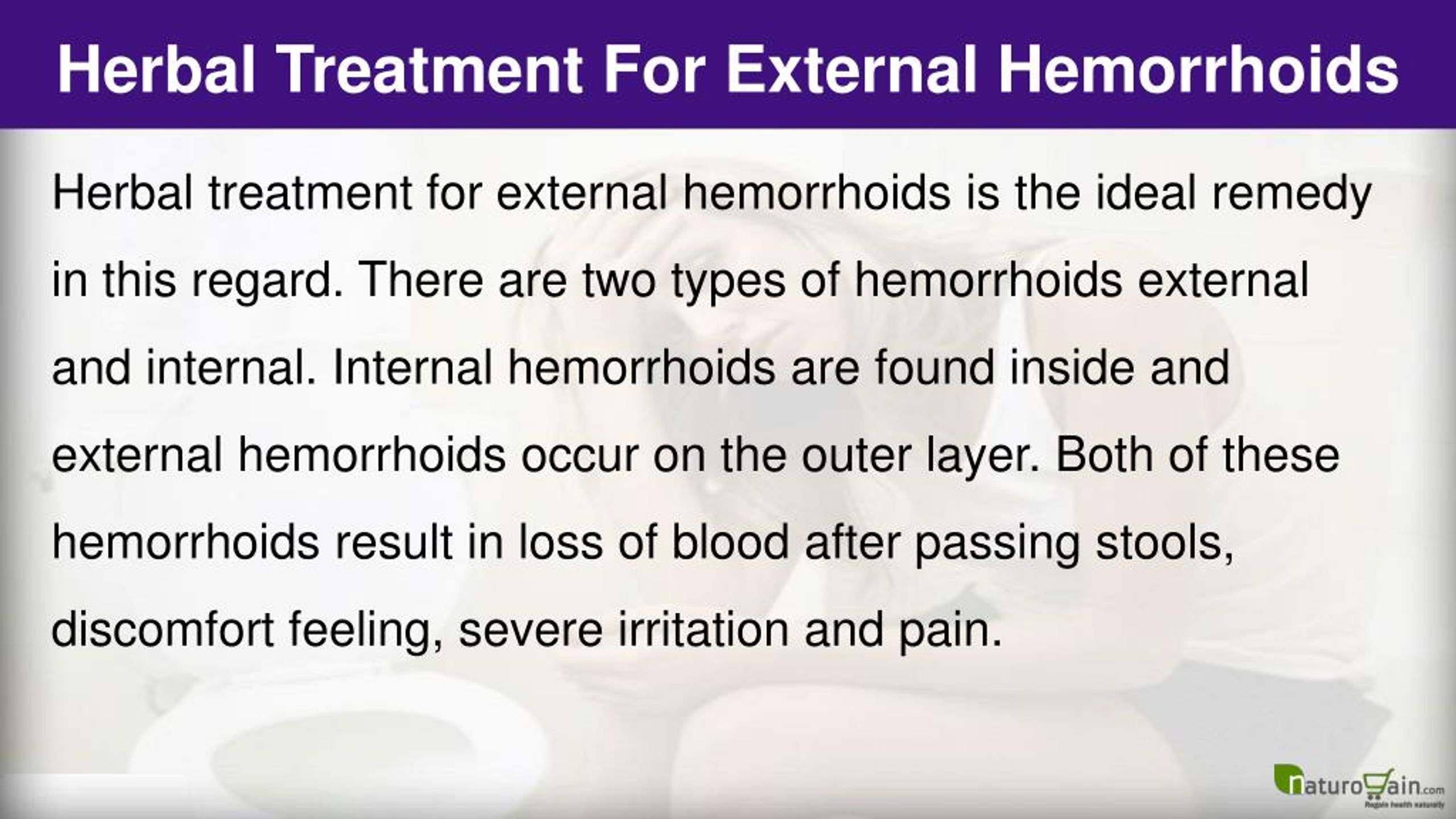 PPT Best Herbal Treatment For External Hemorrhoids, Bleeding Piles