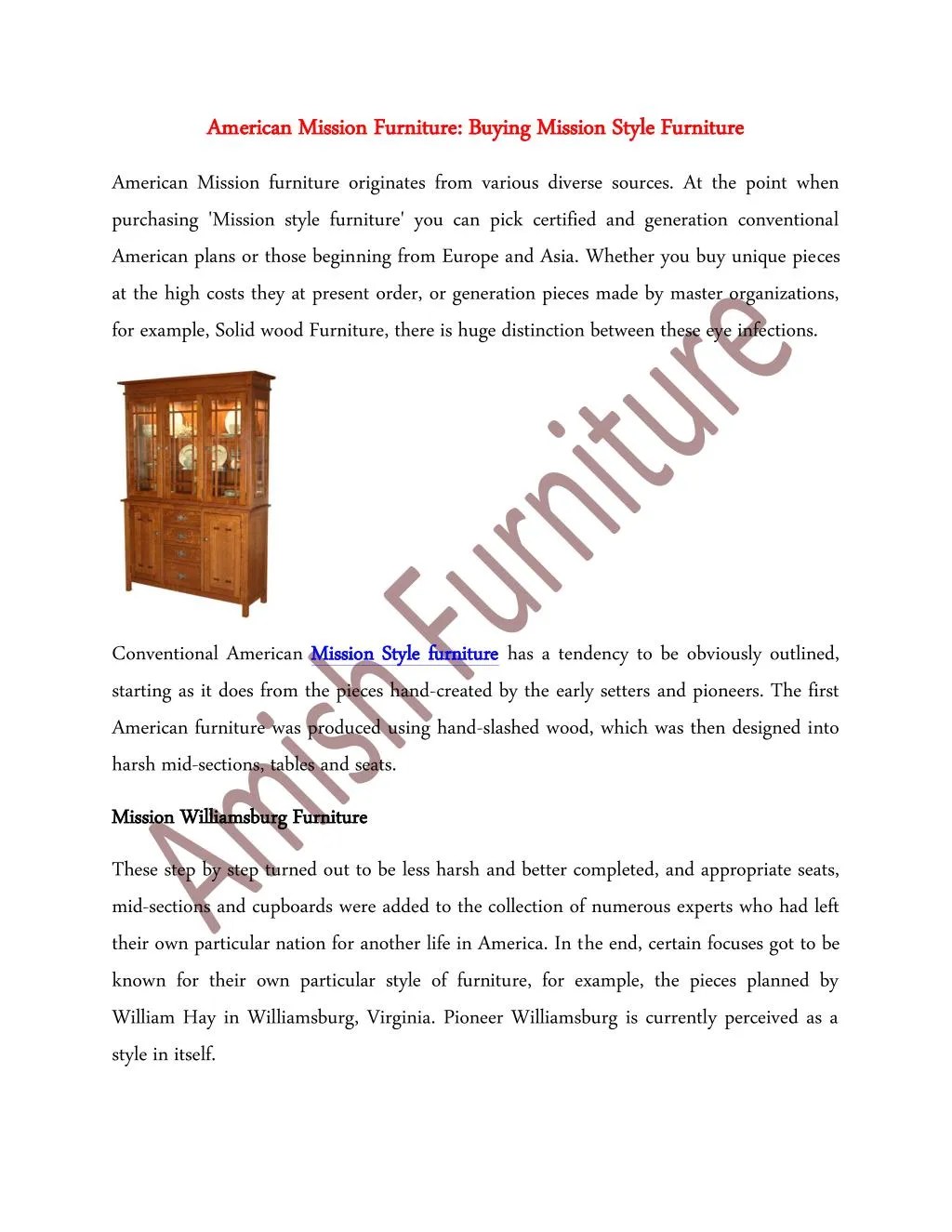 PPT American Mission Furniture Buying Mission Style Furniture