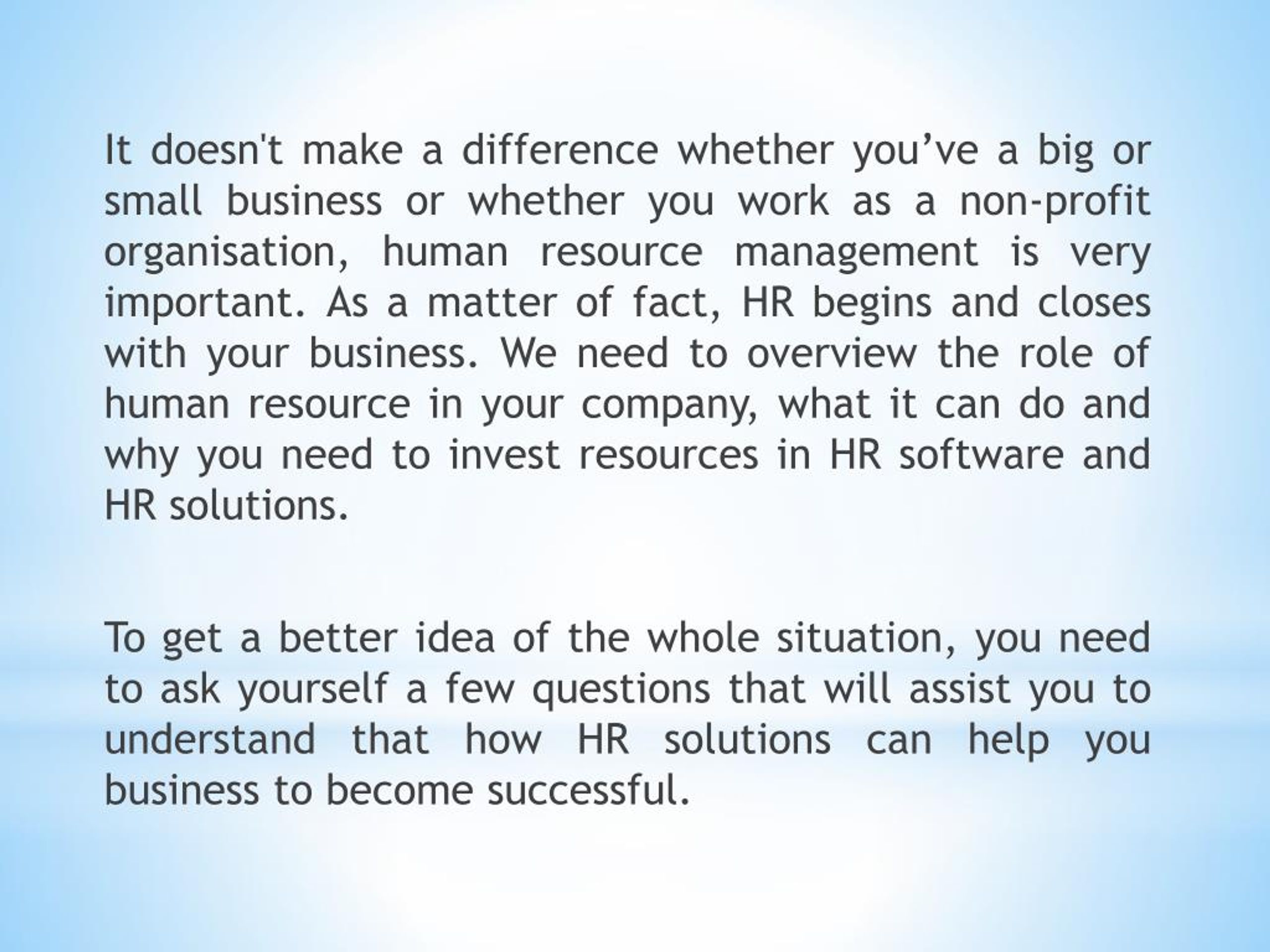 PPT Why Human Resources Can’t Be Considered As DIY PowerPoint