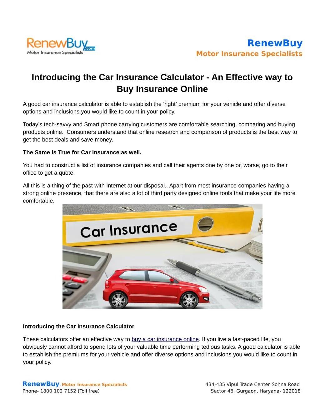 PPT Introducing the Car Insurance Calculator An Effective way to