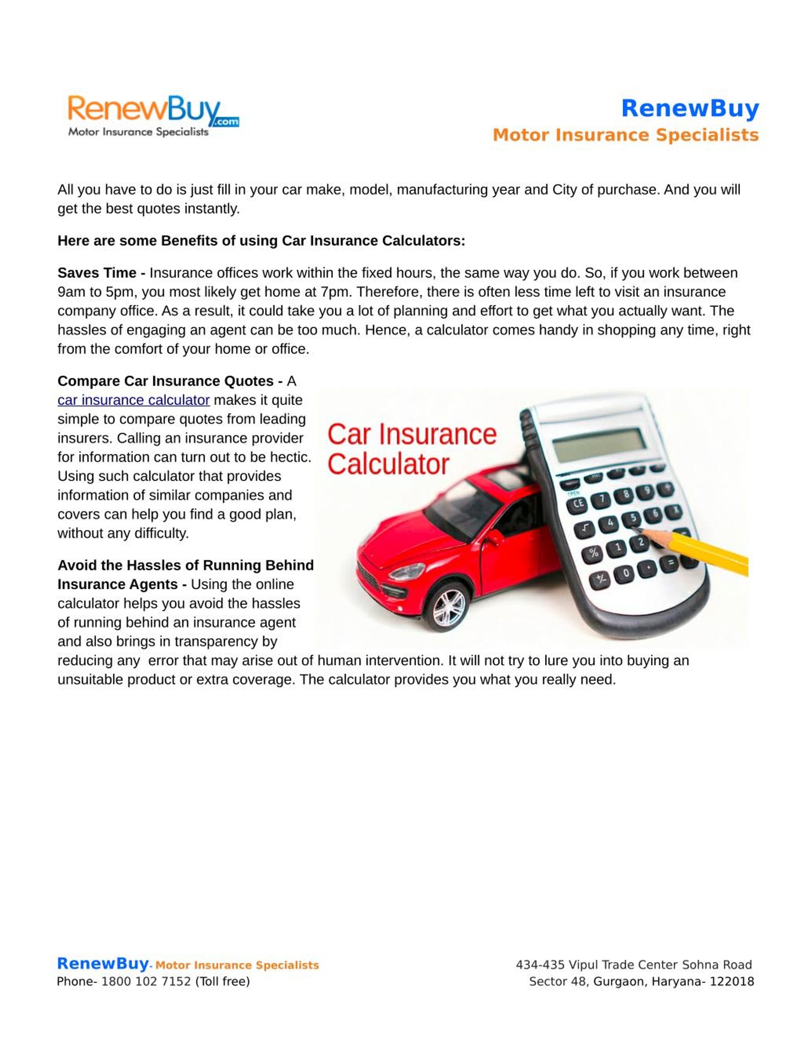 PPT Introducing the Car Insurance Calculator An Effective way to