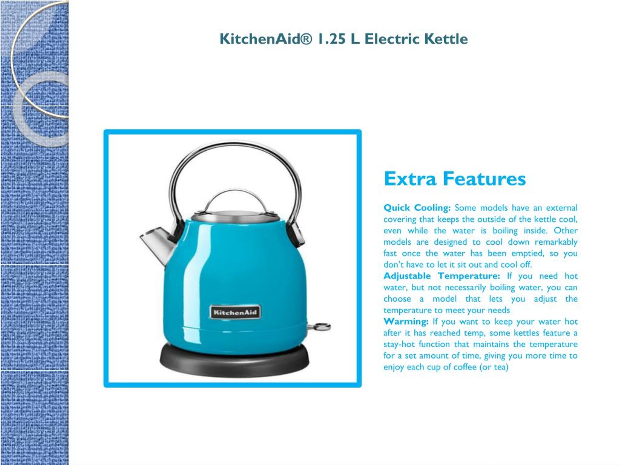 PPT KitchenAid 1.25 L Electric Kettle PowerPoint Presentation, free