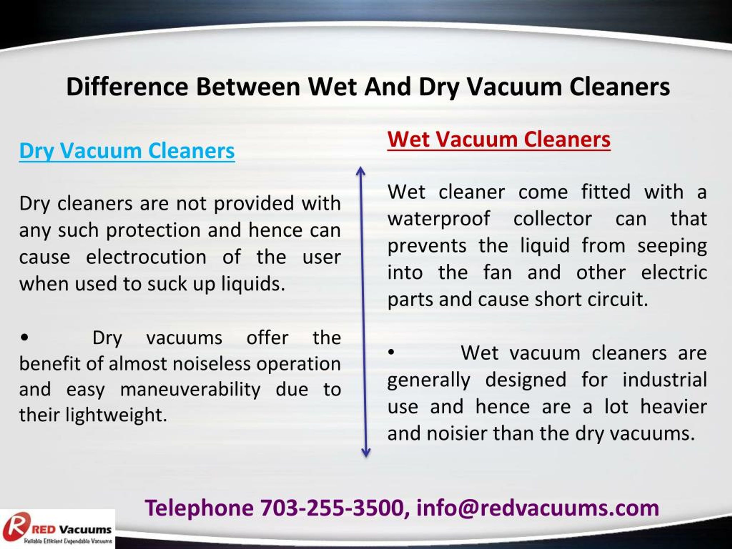 PPT The Difference Between Wet And Dry Vacuum Cleaners PowerPoint