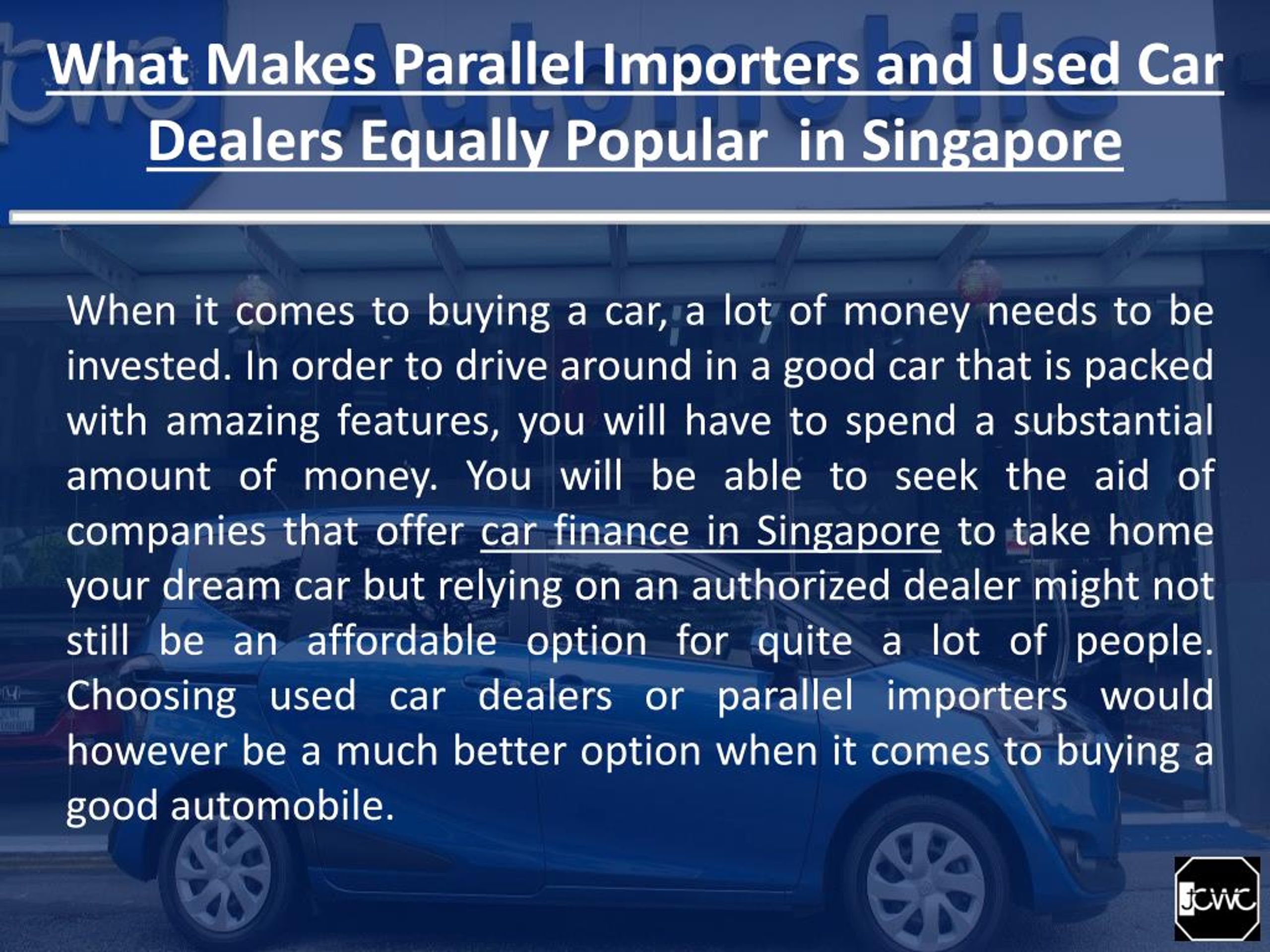 PPT What Makes Parallel Importers and Used Car Dealers Equally