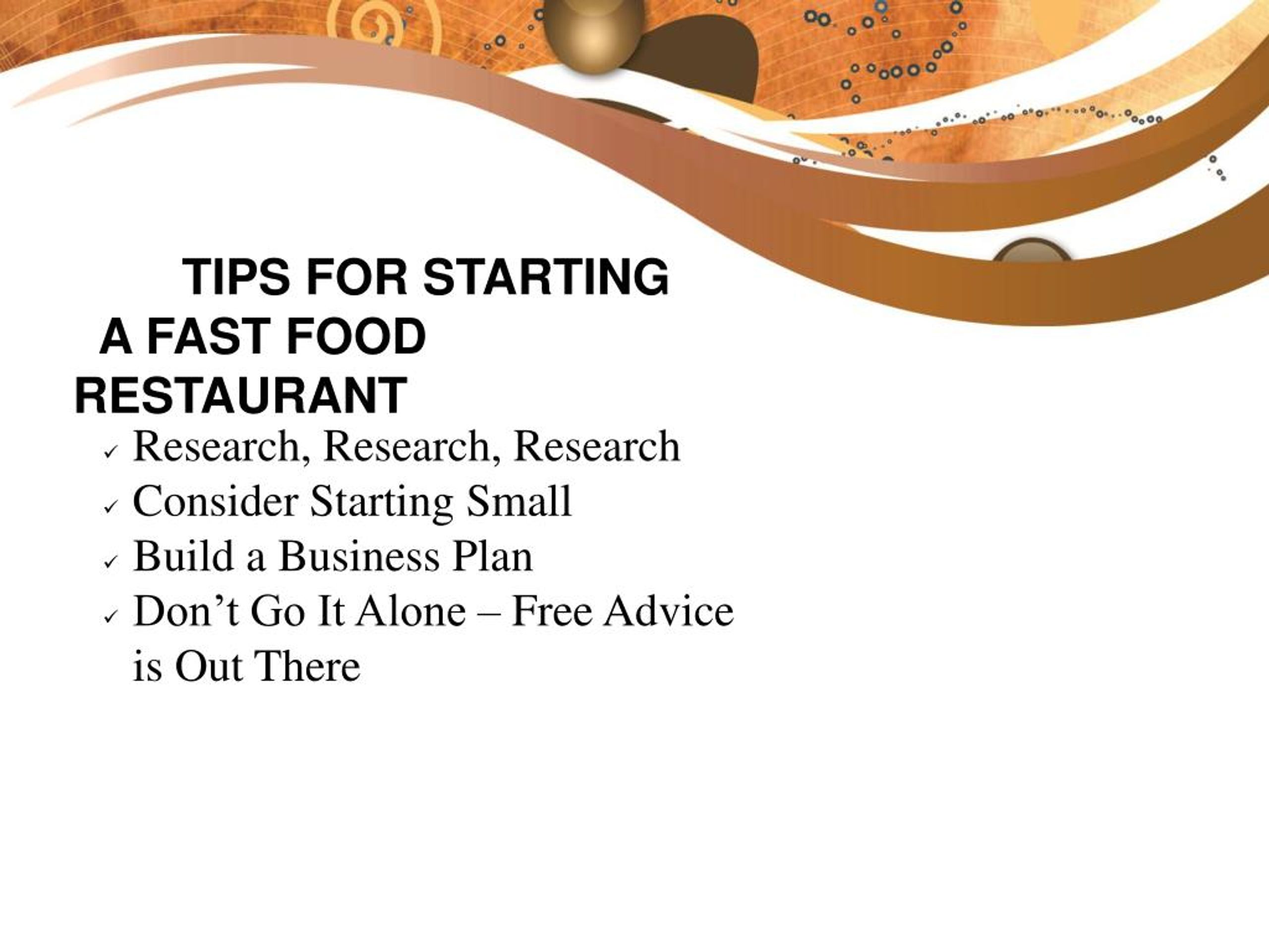 PPT How to Start a Fast Food Restaurant PowerPoint Presentation, free