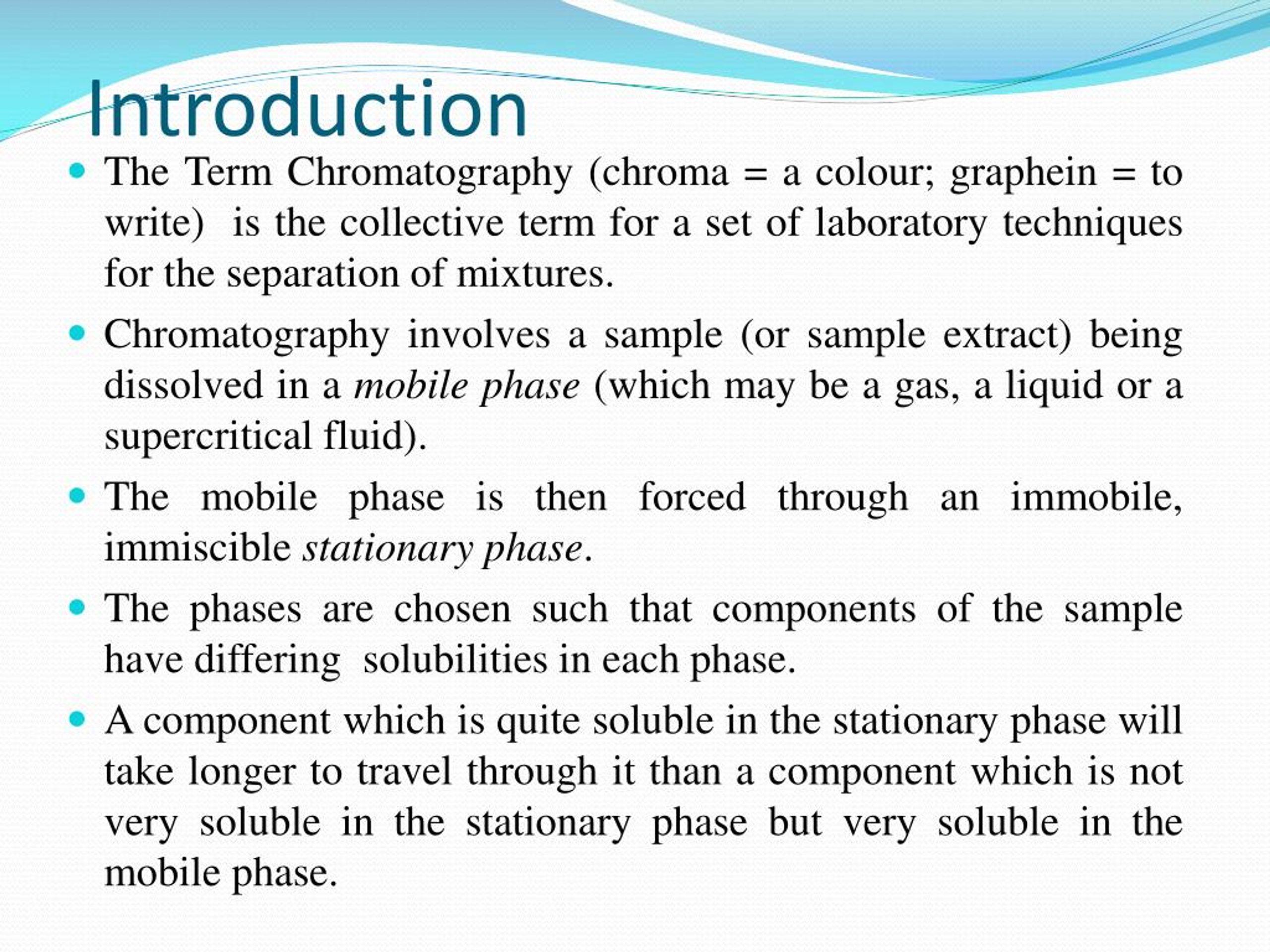 PPT classification of chromatography PowerPoint Presentation, free
