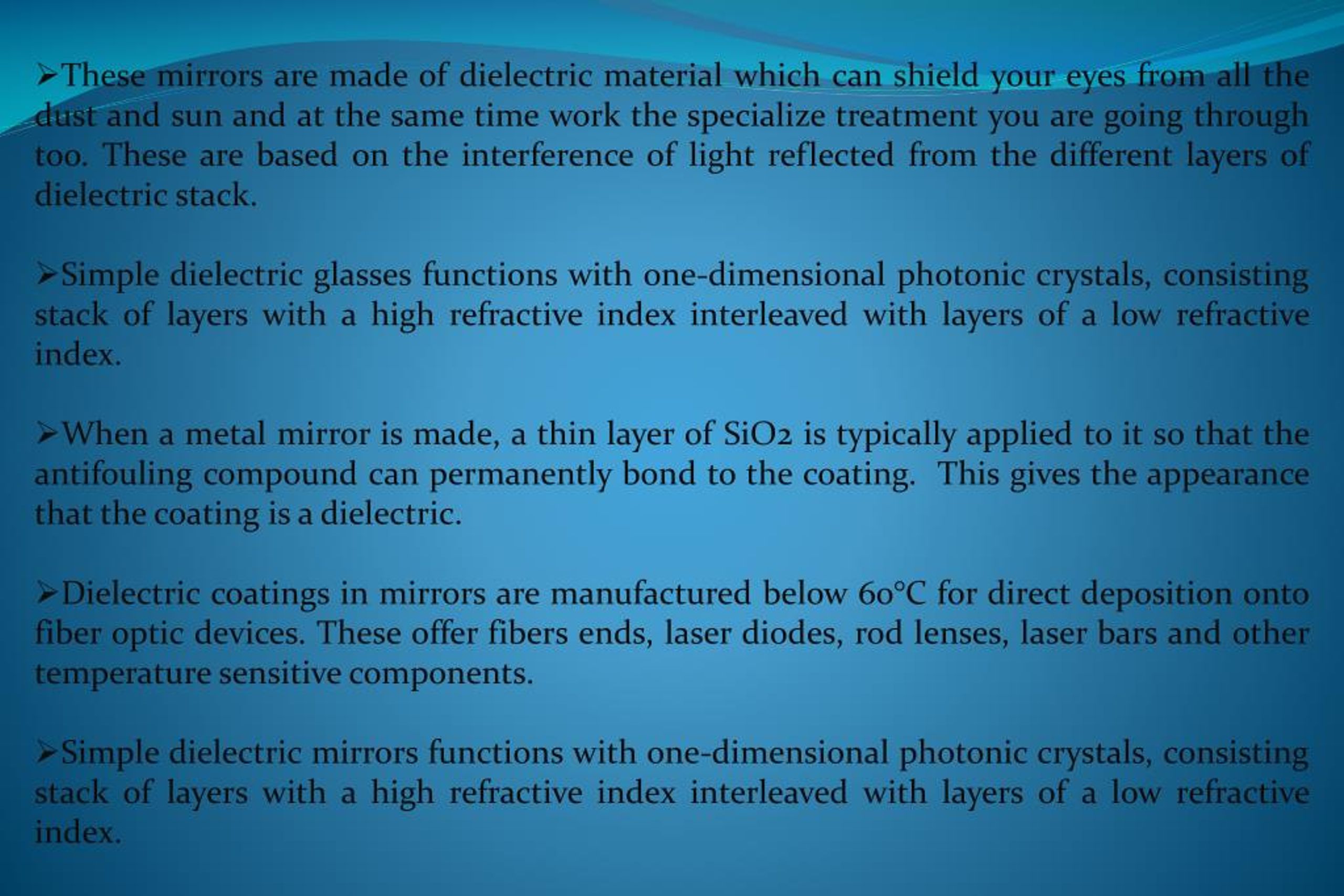 PPT How Do You Choose The Best Dielectric Mirrors? PowerPoint