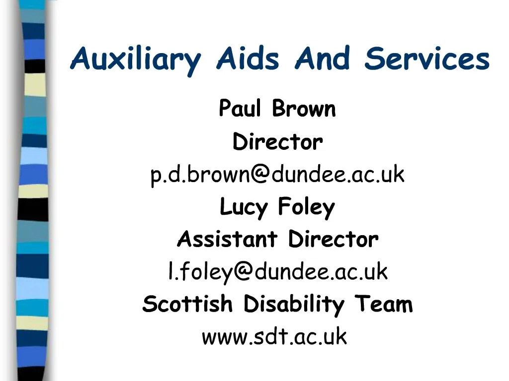 PPT Auxiliary Aids And Services PowerPoint Presentation, free