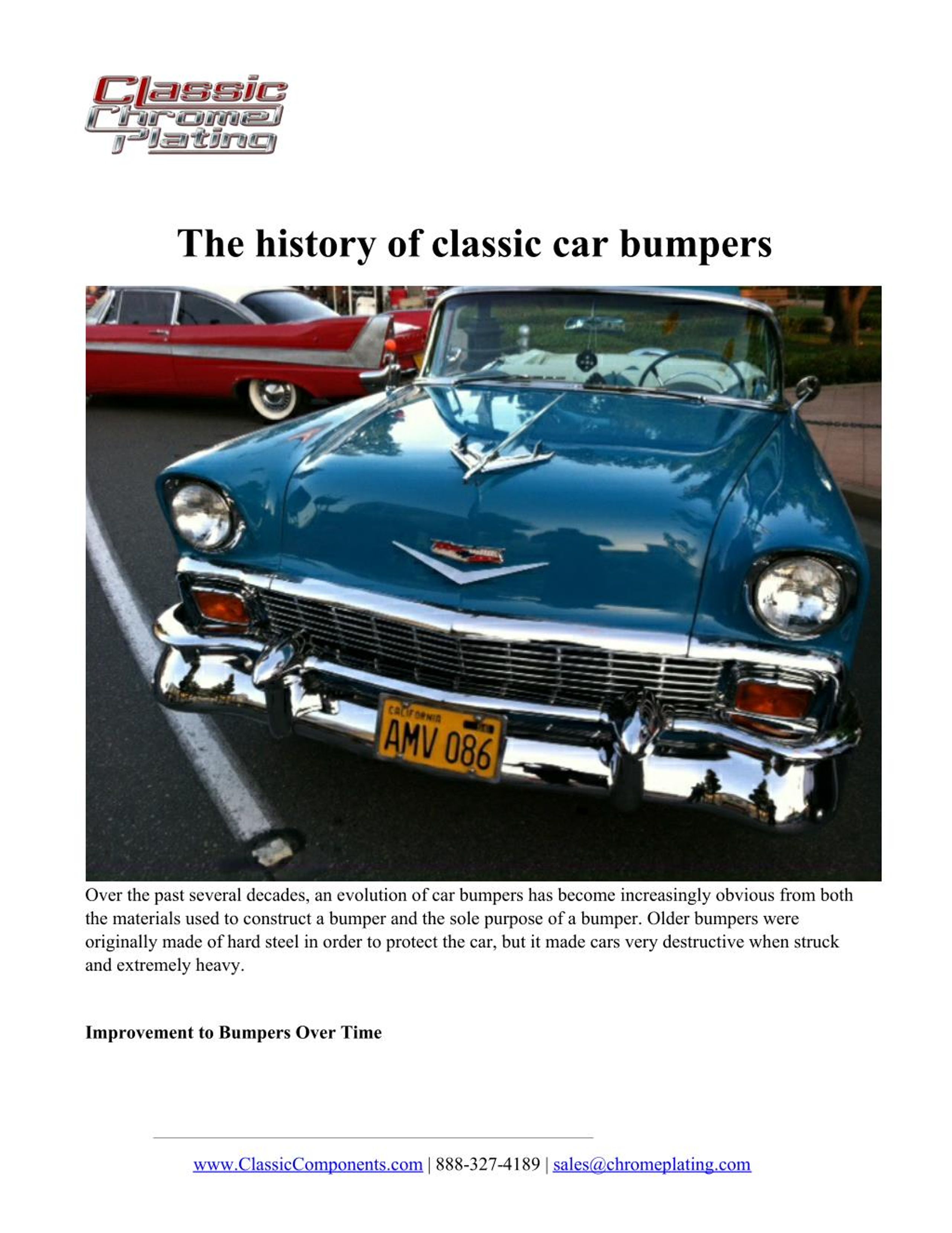 PPT The history of classic car bumpers PowerPoint Presentation, free