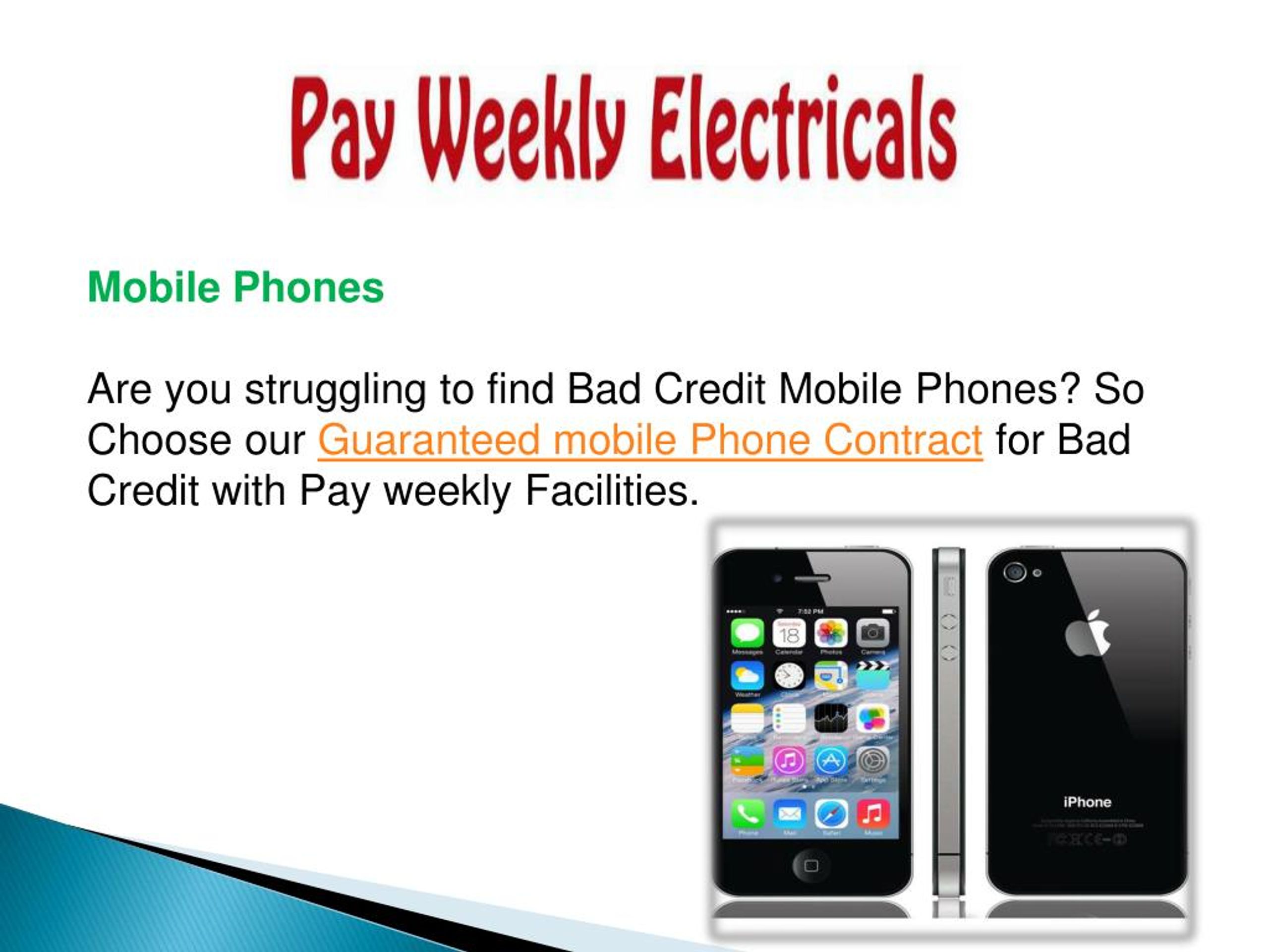 PPT Guaranteed Mobile Phones Contract for Bad Credit PowerPoint