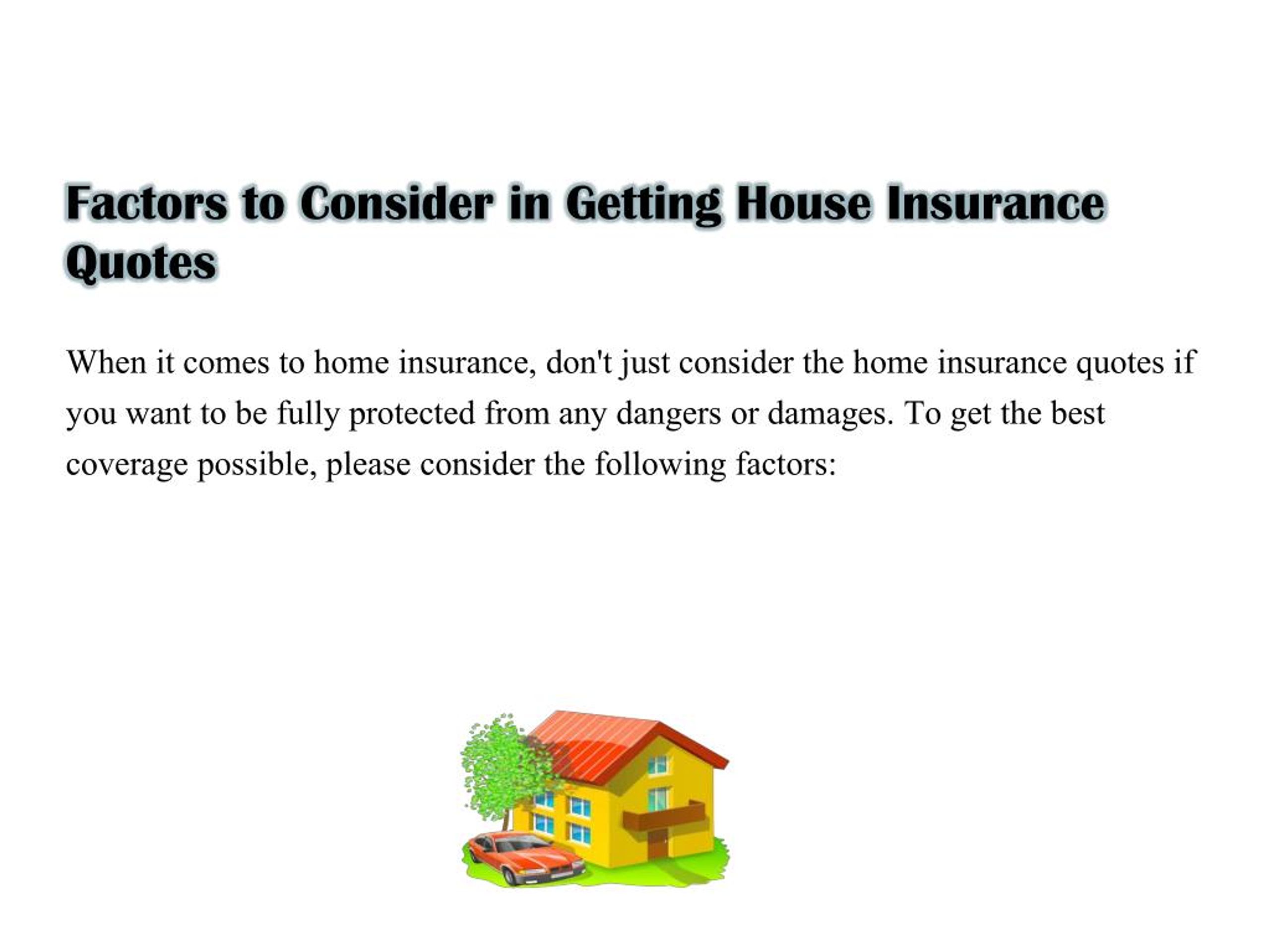 PPT How to Find the Best House Insurance PowerPoint Presentation