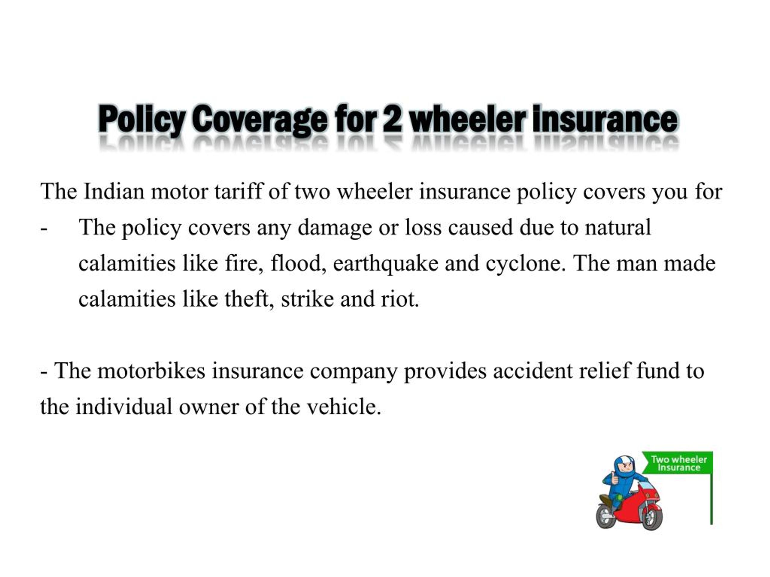 PPT 2 Wheeler Insurance PowerPoint Presentation, free download ID