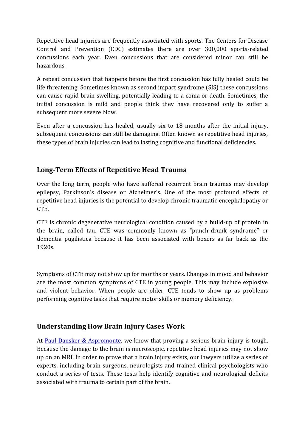 PPT Paul Dansker New York City Recurrent Brain Injury Attorneys