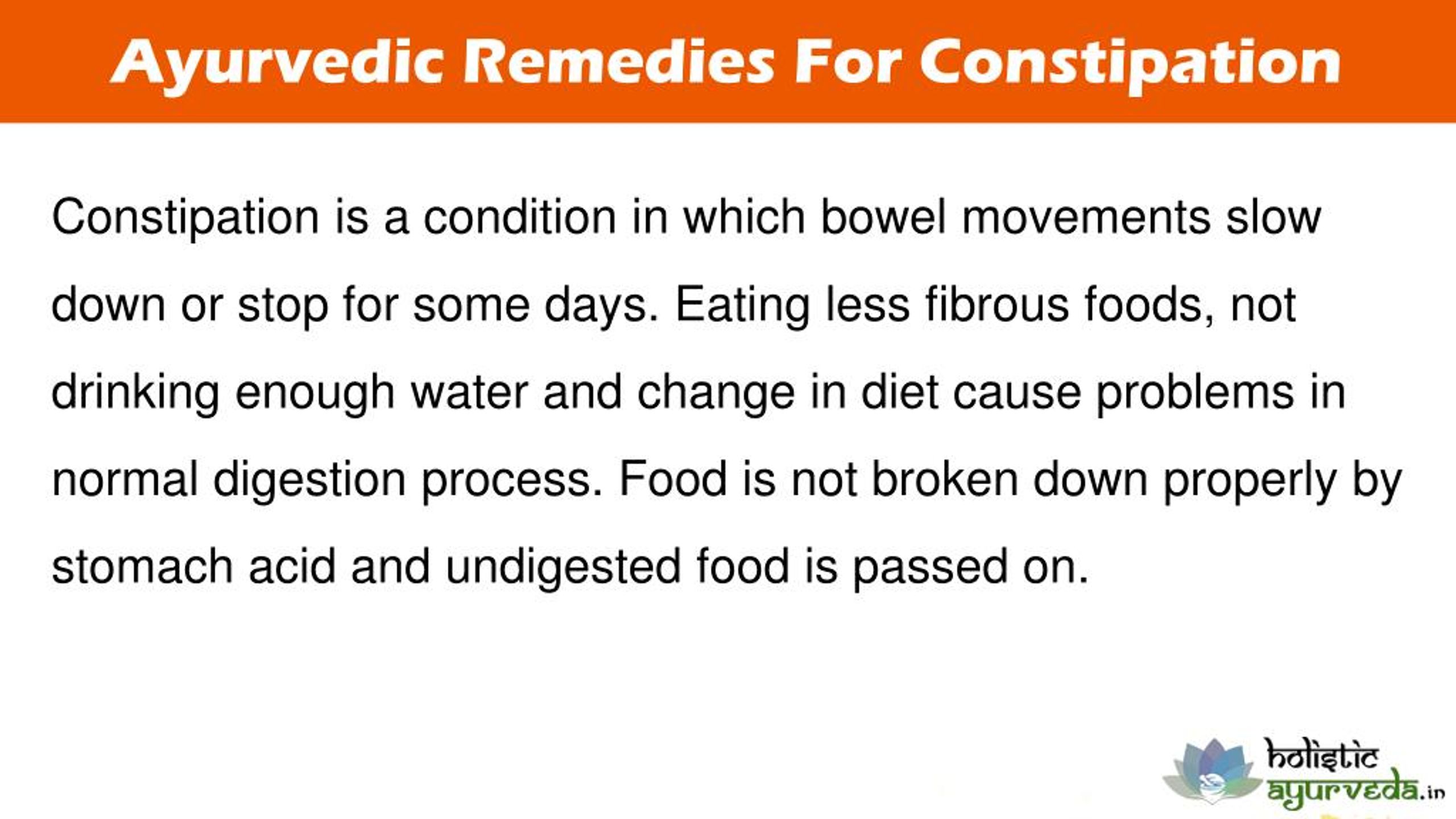 PPT Effective Ayurvedic Remedies For Constipation And Indigestion