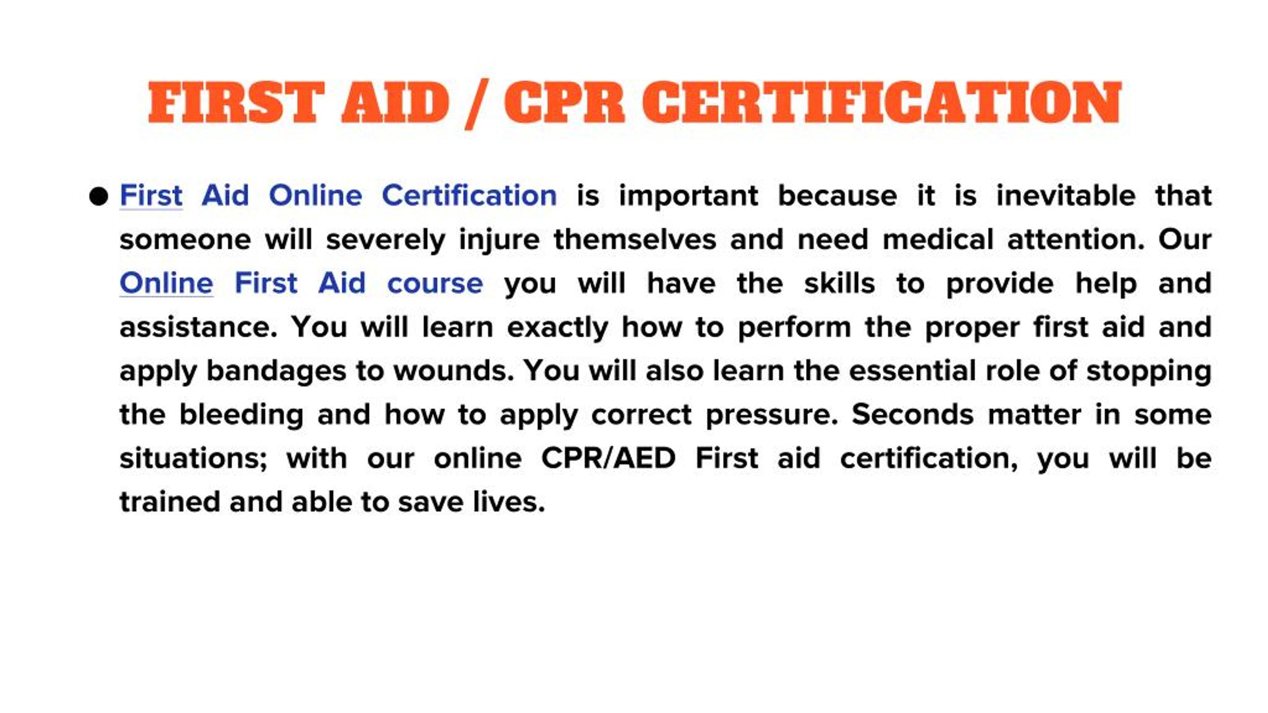 PPT Best Online CPR Certification PowerPoint Presentation, free