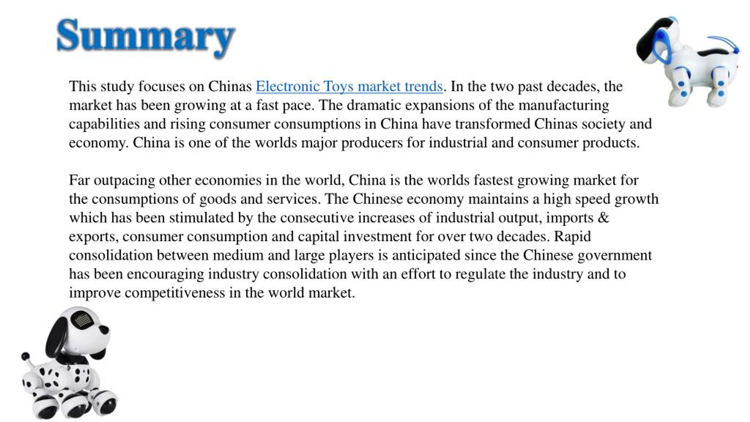 PPT Electronic Toys Market Trends PowerPoint Presentation, free