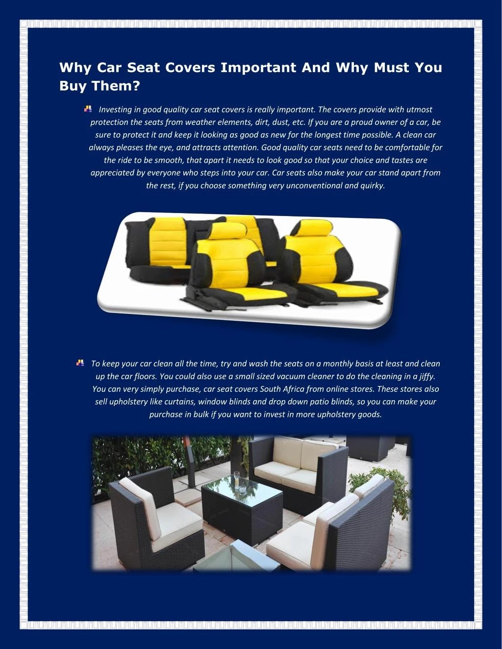 PPT Why Car Seat Covers Important And Why Must You Buy Them