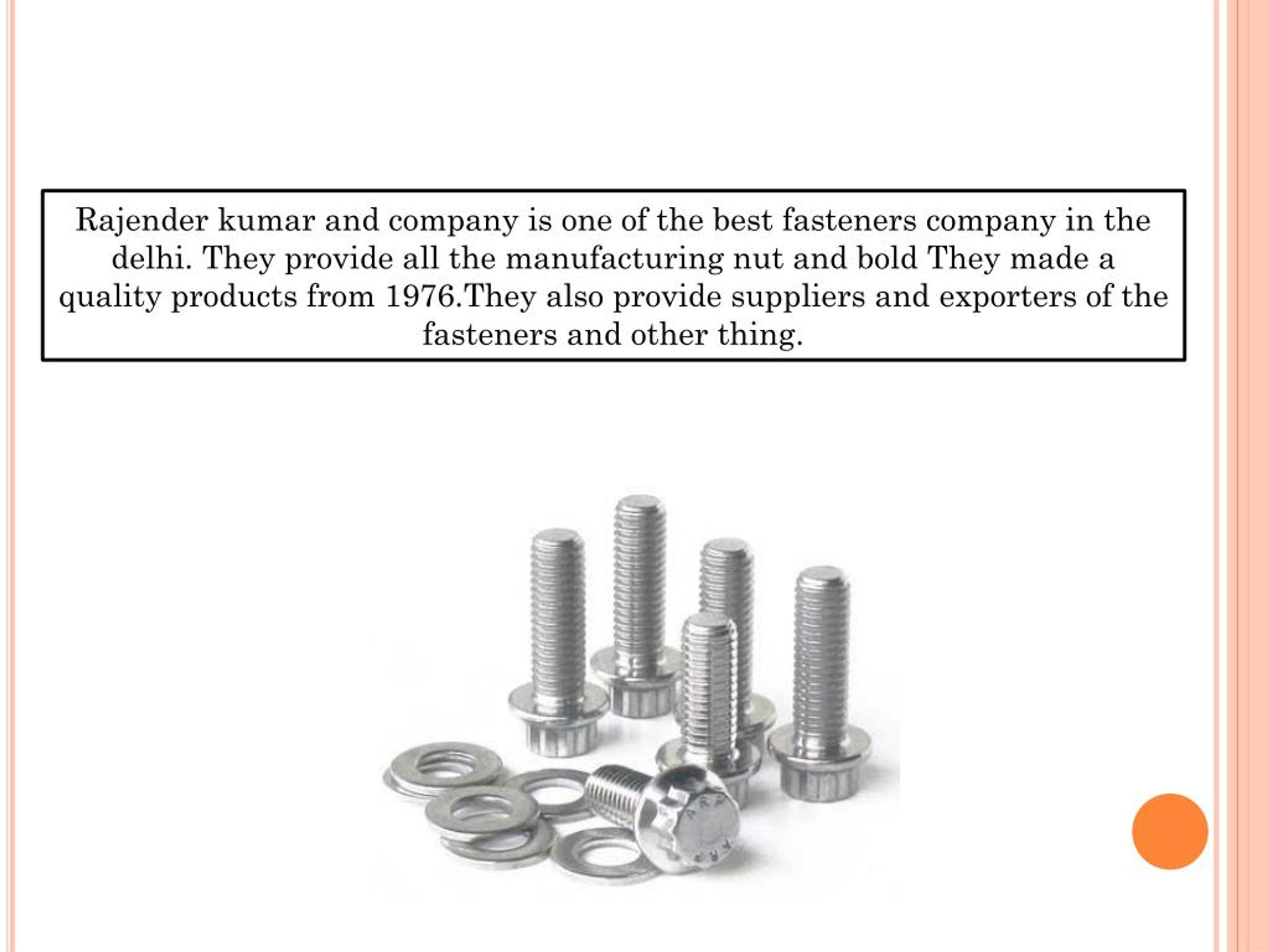 PPT Fasteners Manufacturers in Delhi Rkc trade PowerPoint