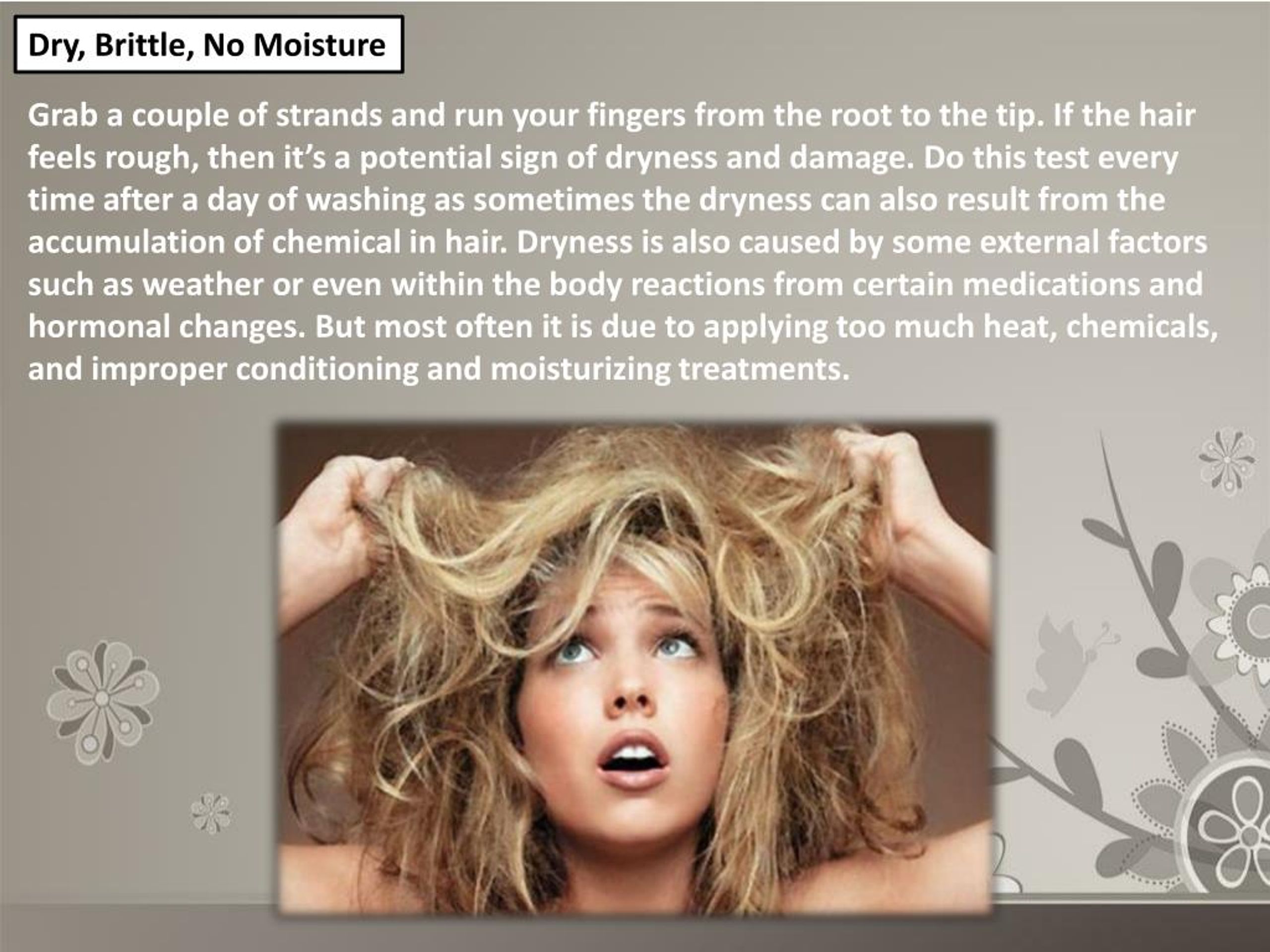 PPT 5 Ways to Tell If You Have Damaged Hair PowerPoint Presentation