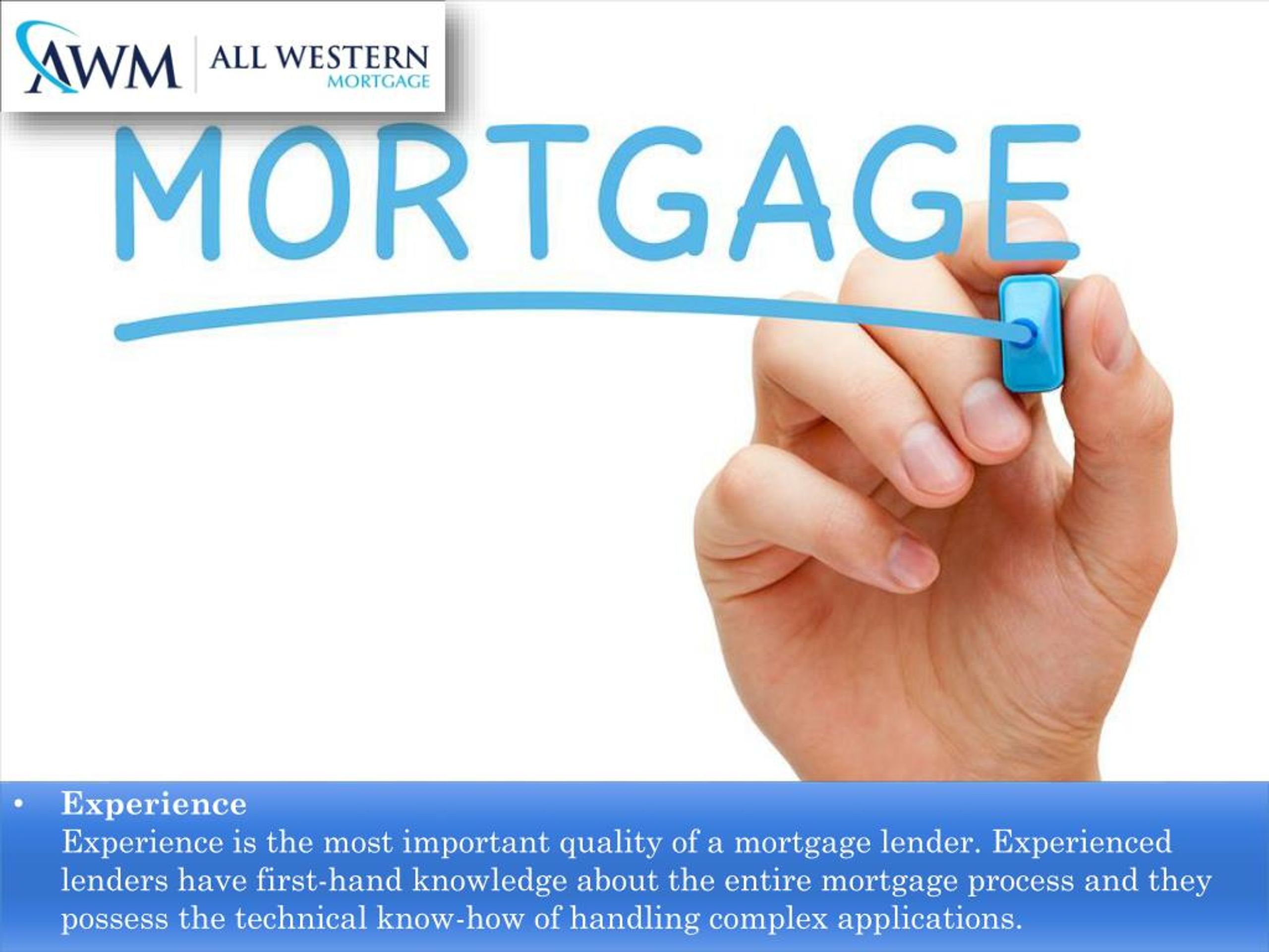 PPT Mortgage Lending Company All Western Mortgage PowerPoint