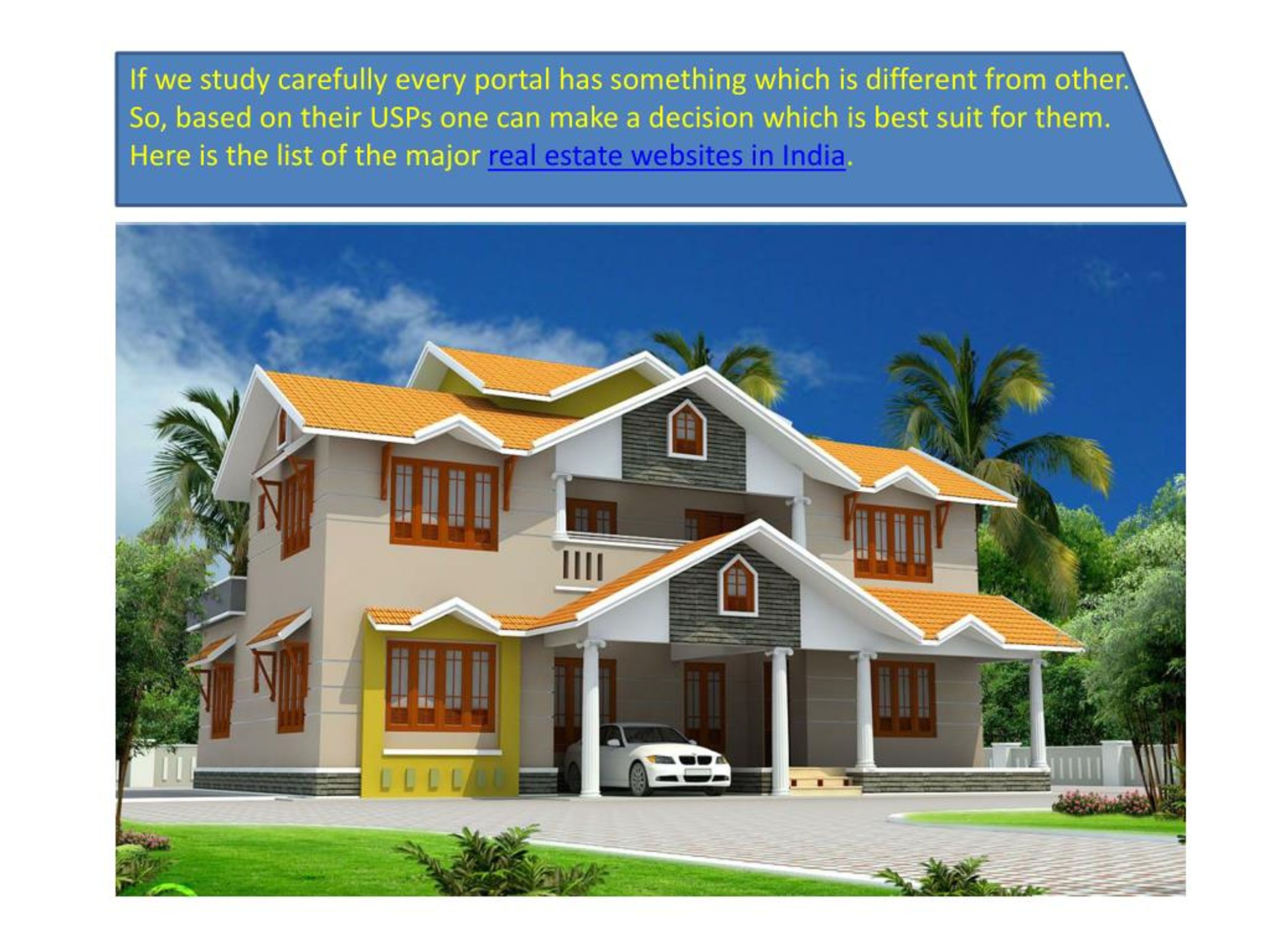 PPT real estate websites in India PowerPoint Presentation, free