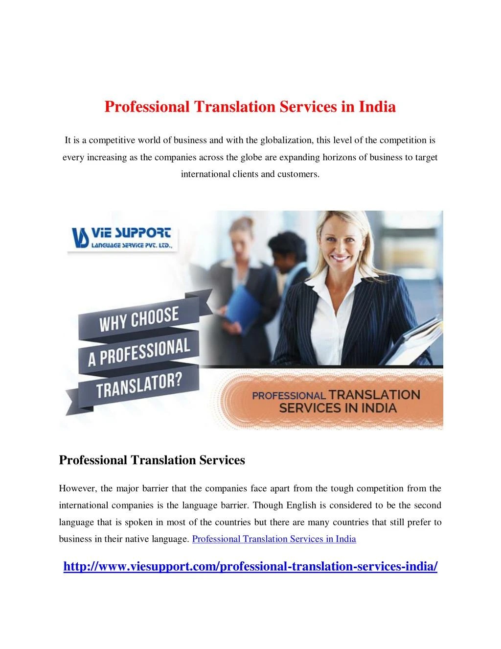 PPT Professional Translation Services in India PowerPoint