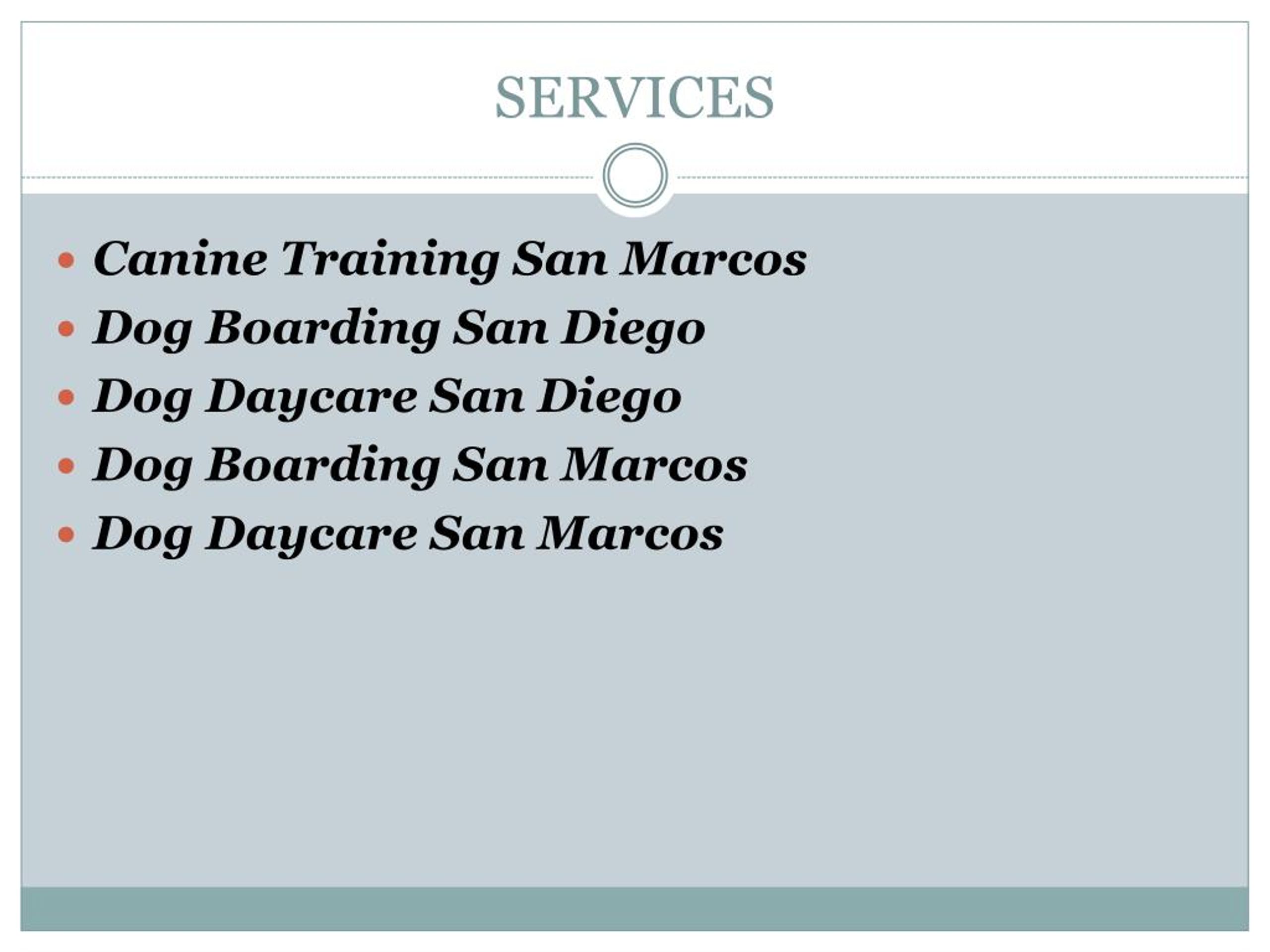 PPT Canine Training San Marcos PowerPoint Presentation, free download