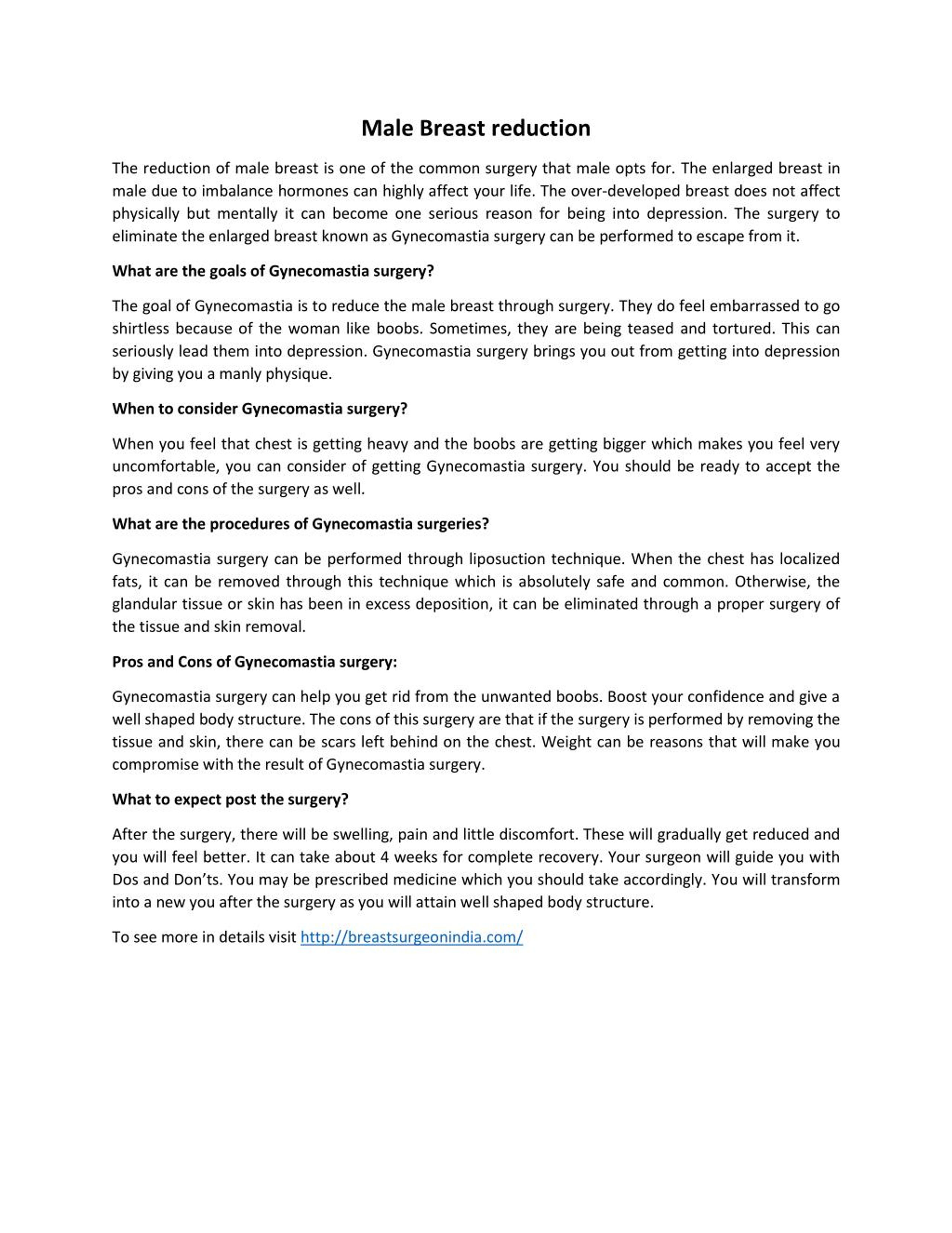 PPT Male breast reduction surgery PowerPoint Presentation, free download ID7414930