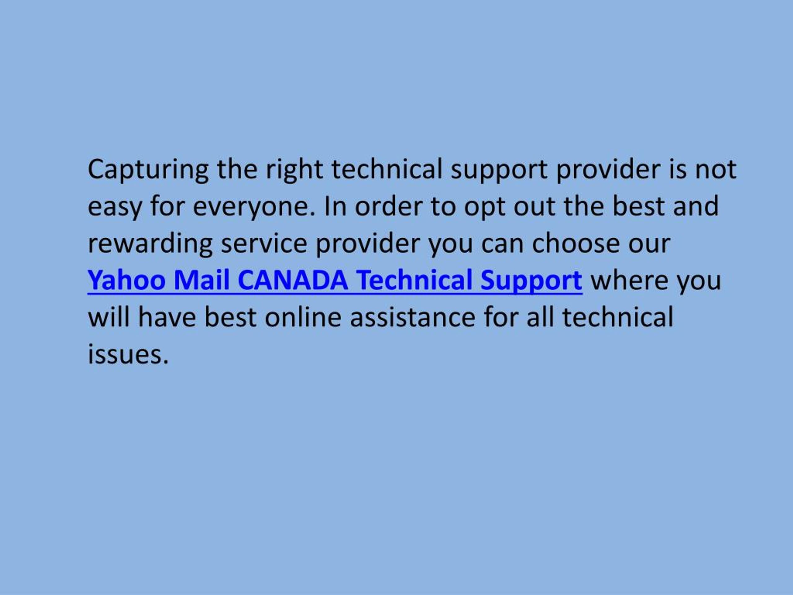 PPT Yahoo Mail CANADA Customer Service PowerPoint Presentation, free