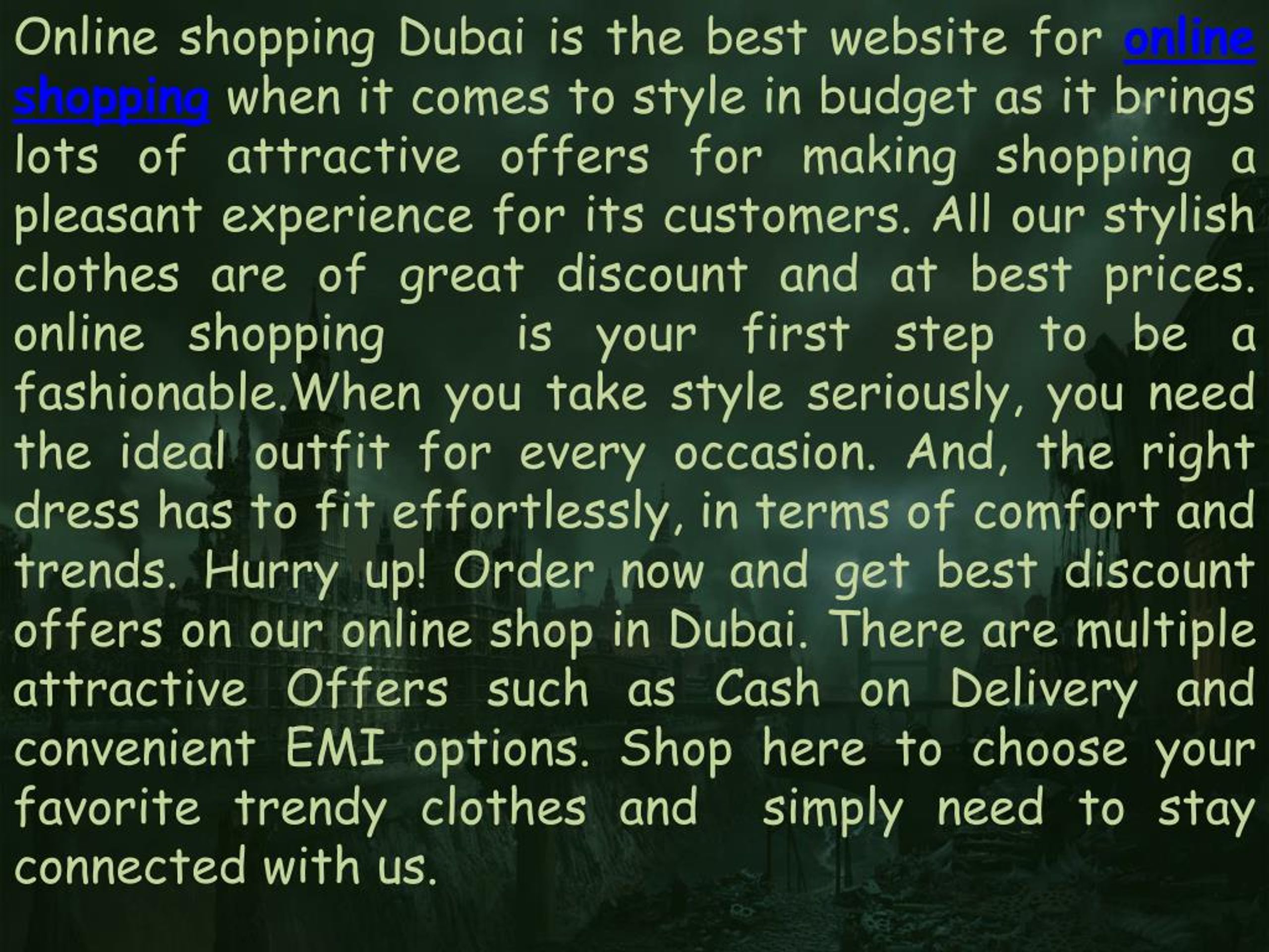 PPT Enjoy Online shopping with NARLdxb clothing store PowerPoint